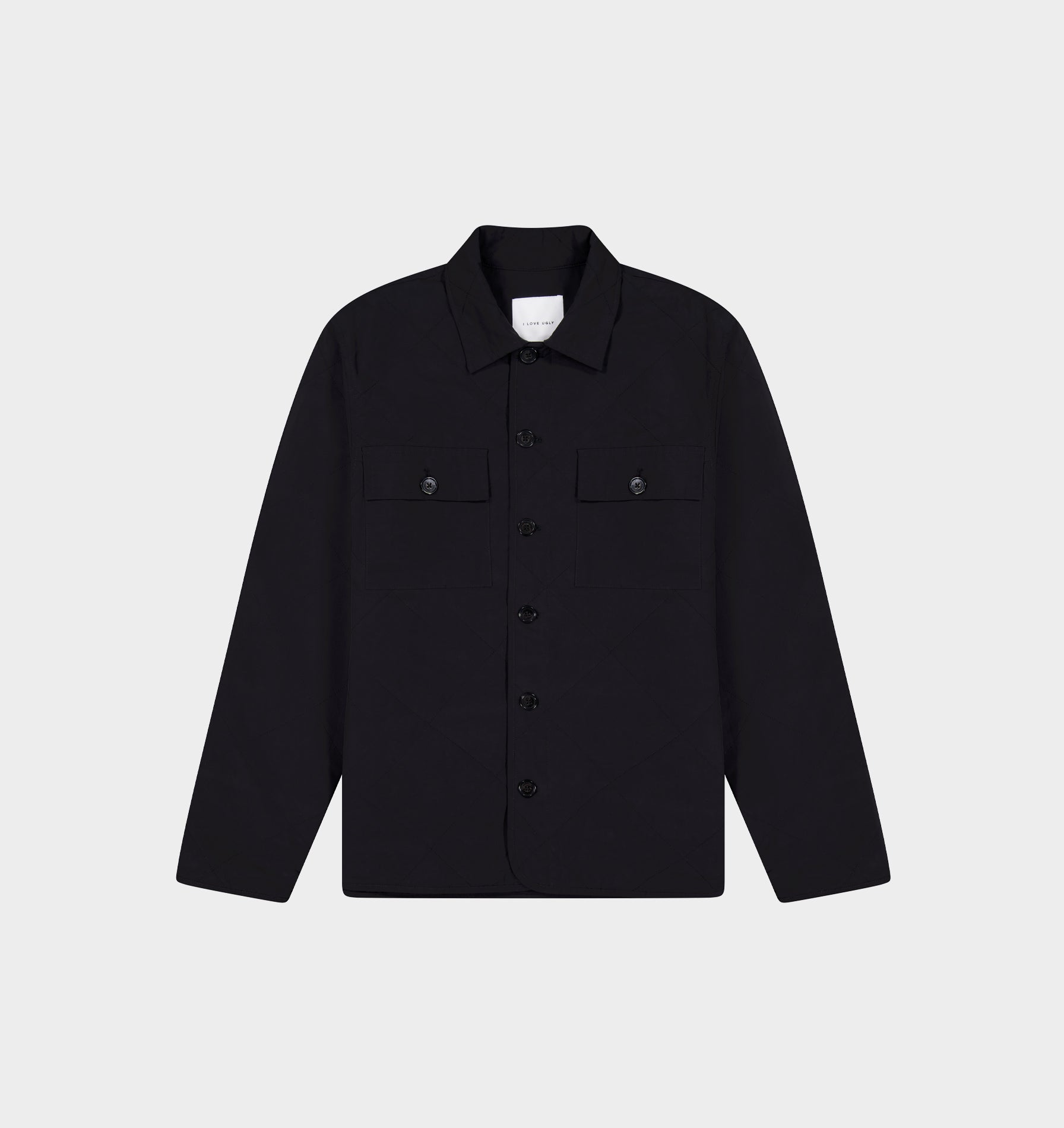 Quilted Overshirt - Black