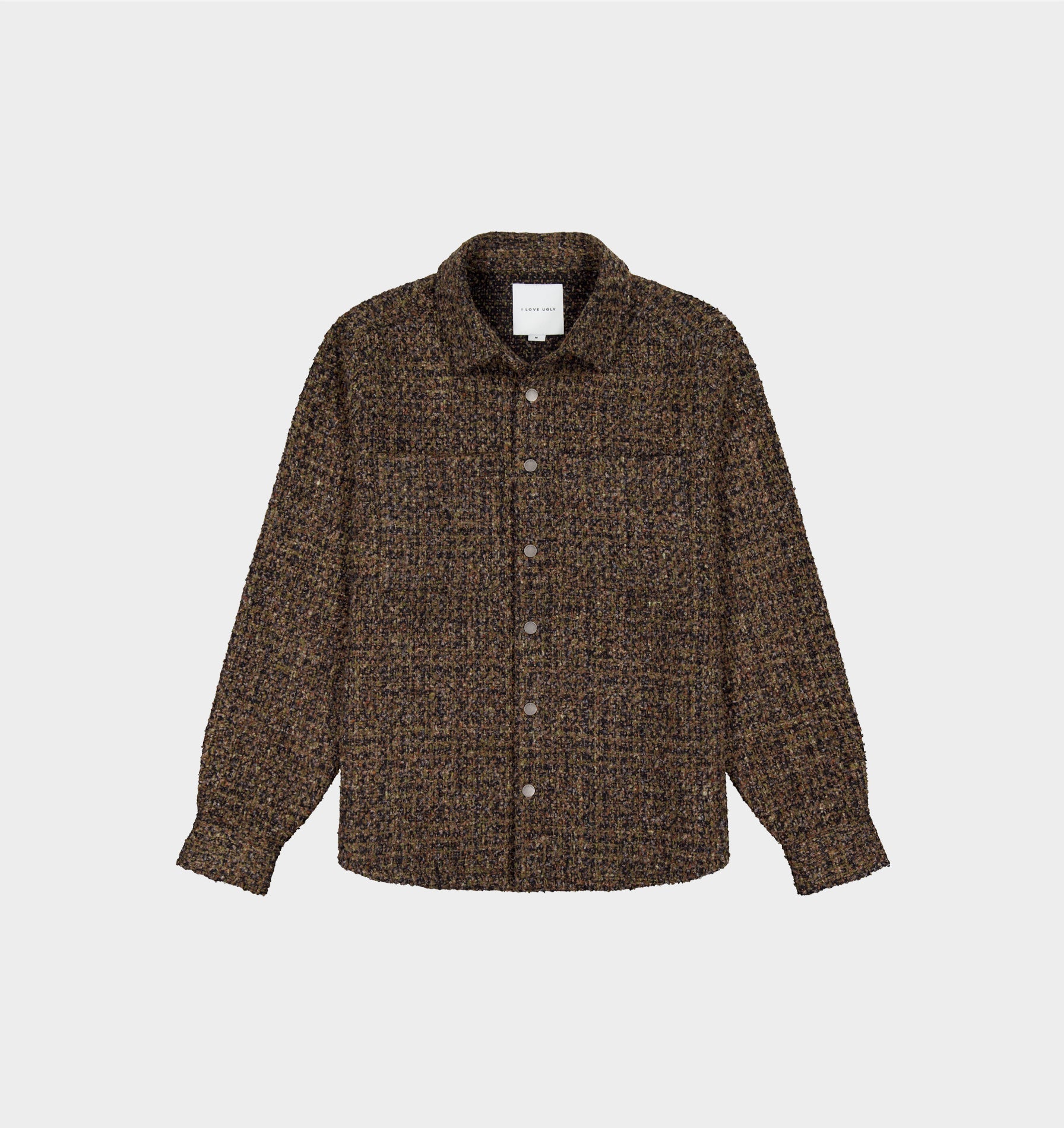 Boucle Overshirt - Khaki/Mocha