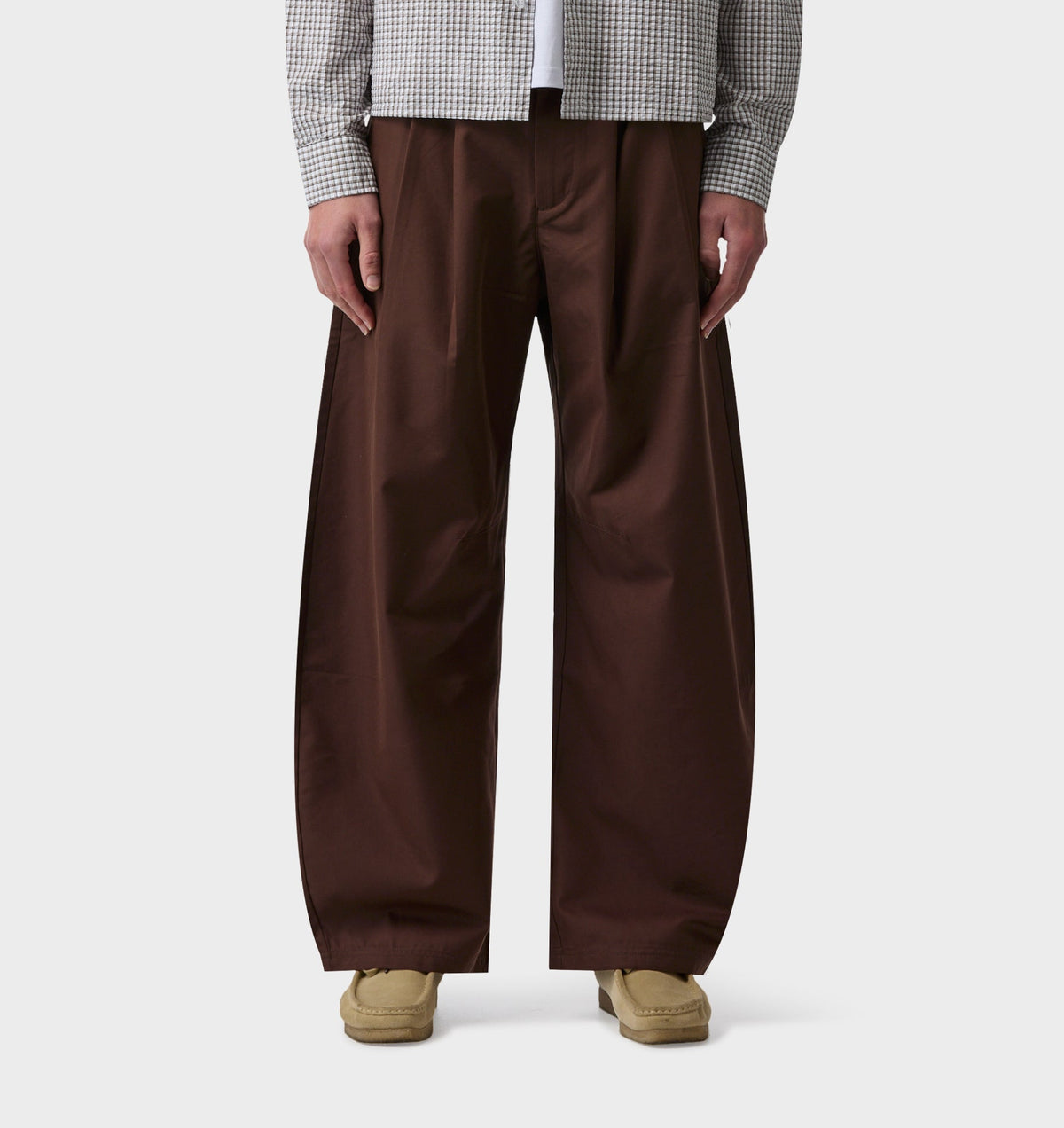 Balloon Pleat Pant - Brown