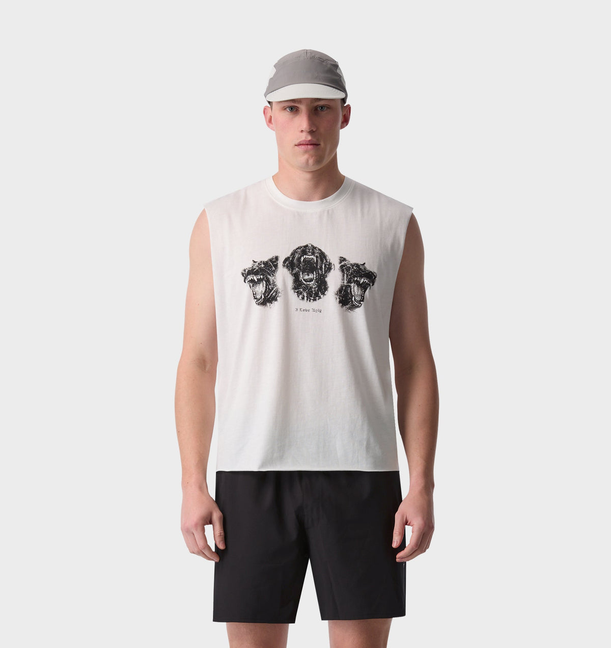 Dogs Cotton Active Crop Tank - Aged White