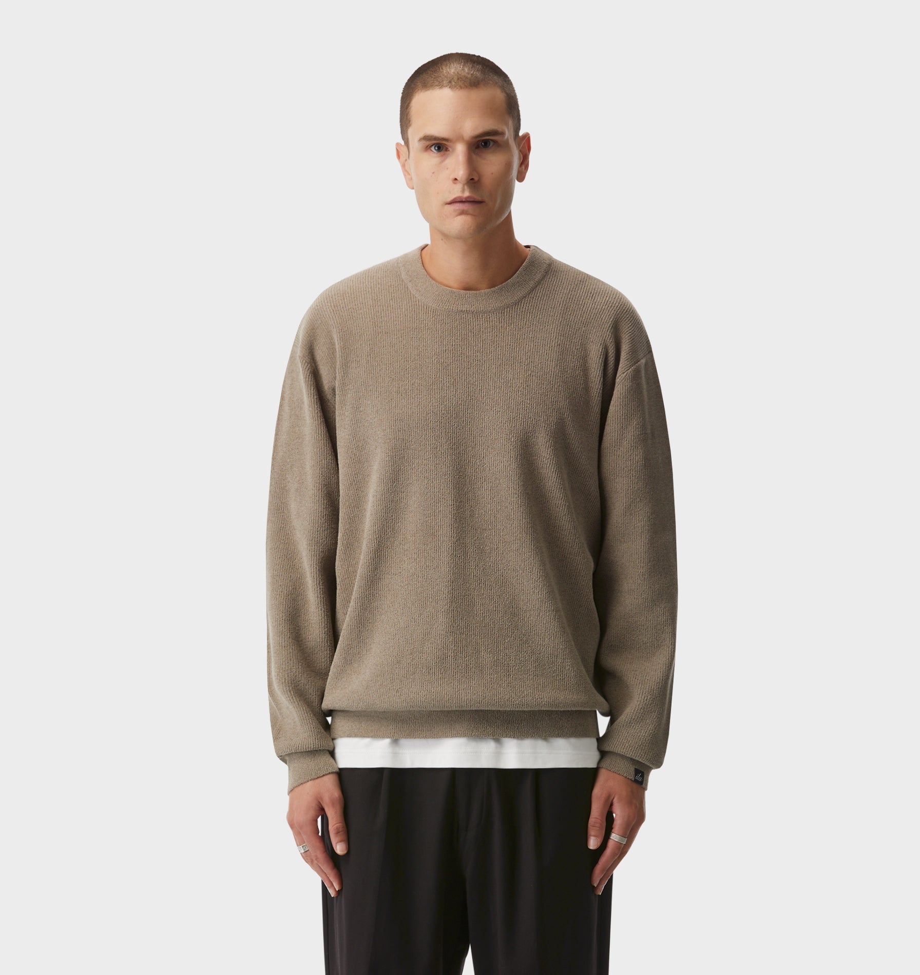Midweight Knit Crew - Taupe