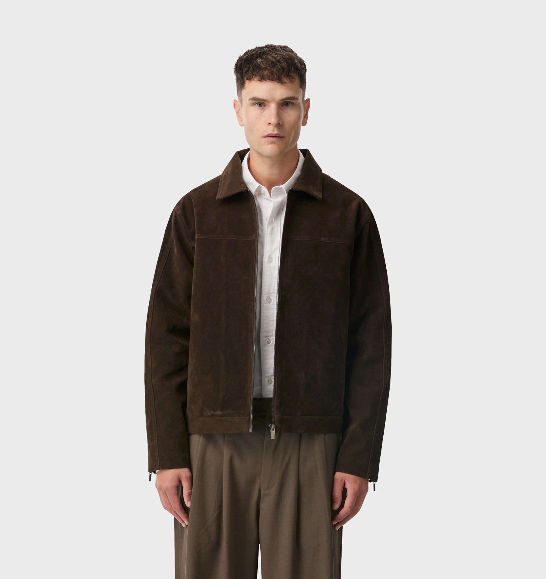 Mason Suede Jacket In Espresso | I Love Ugly AU