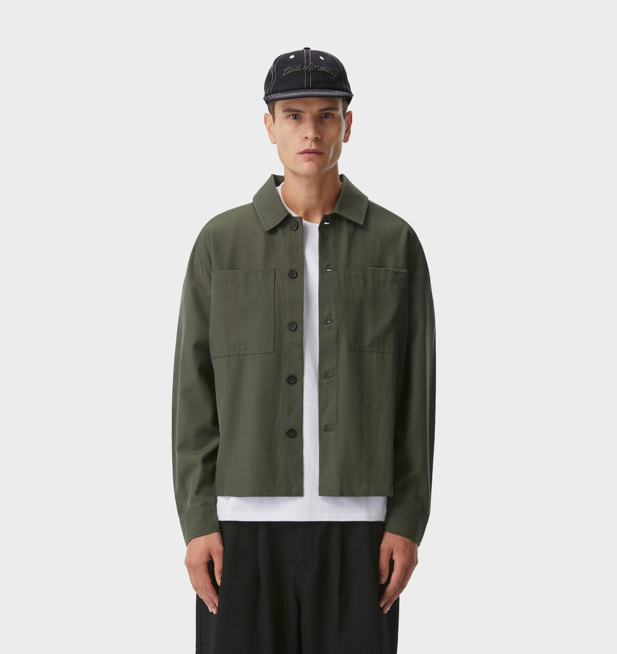 Tailored Overshirt - Smokey Green