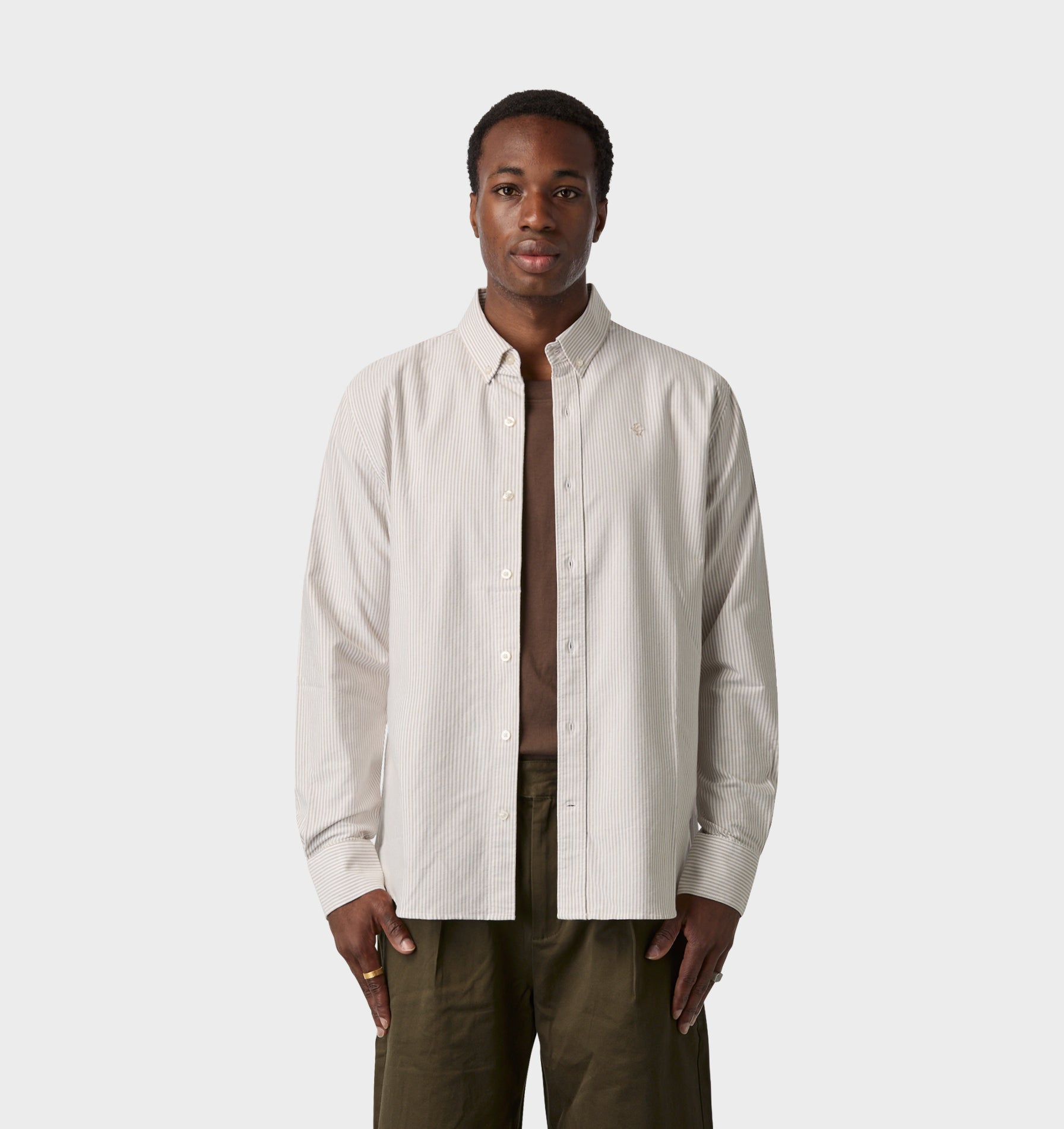 Ralph LS Shirt - Brown Stripe