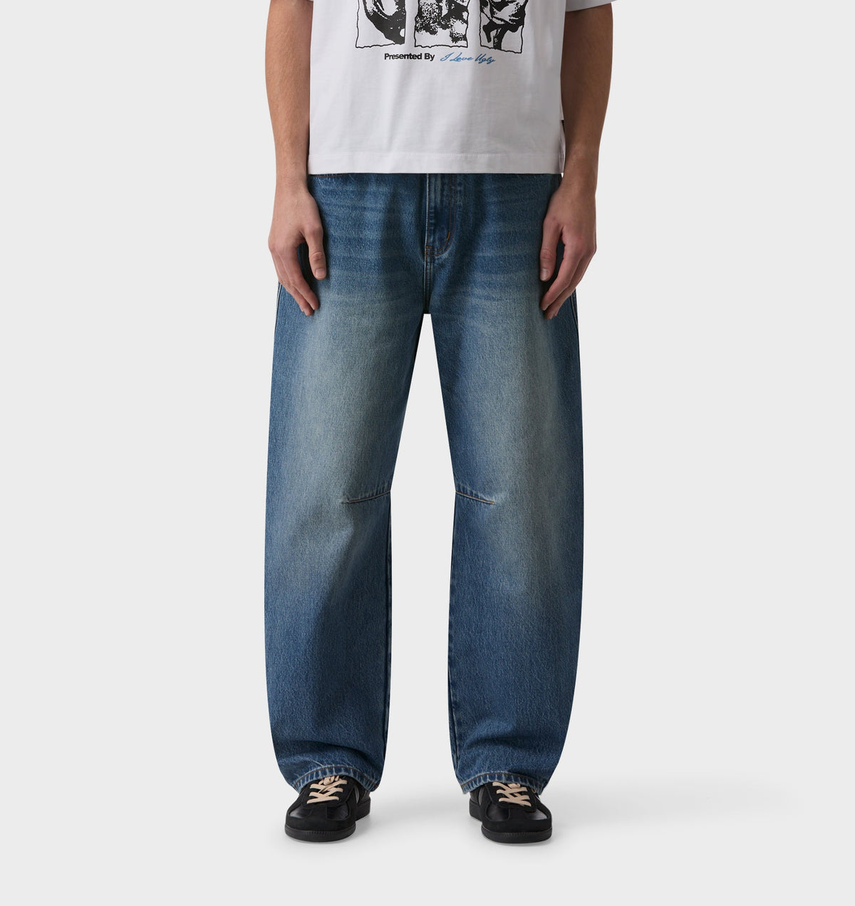 Barrel Leg Denim - Vintage Blue