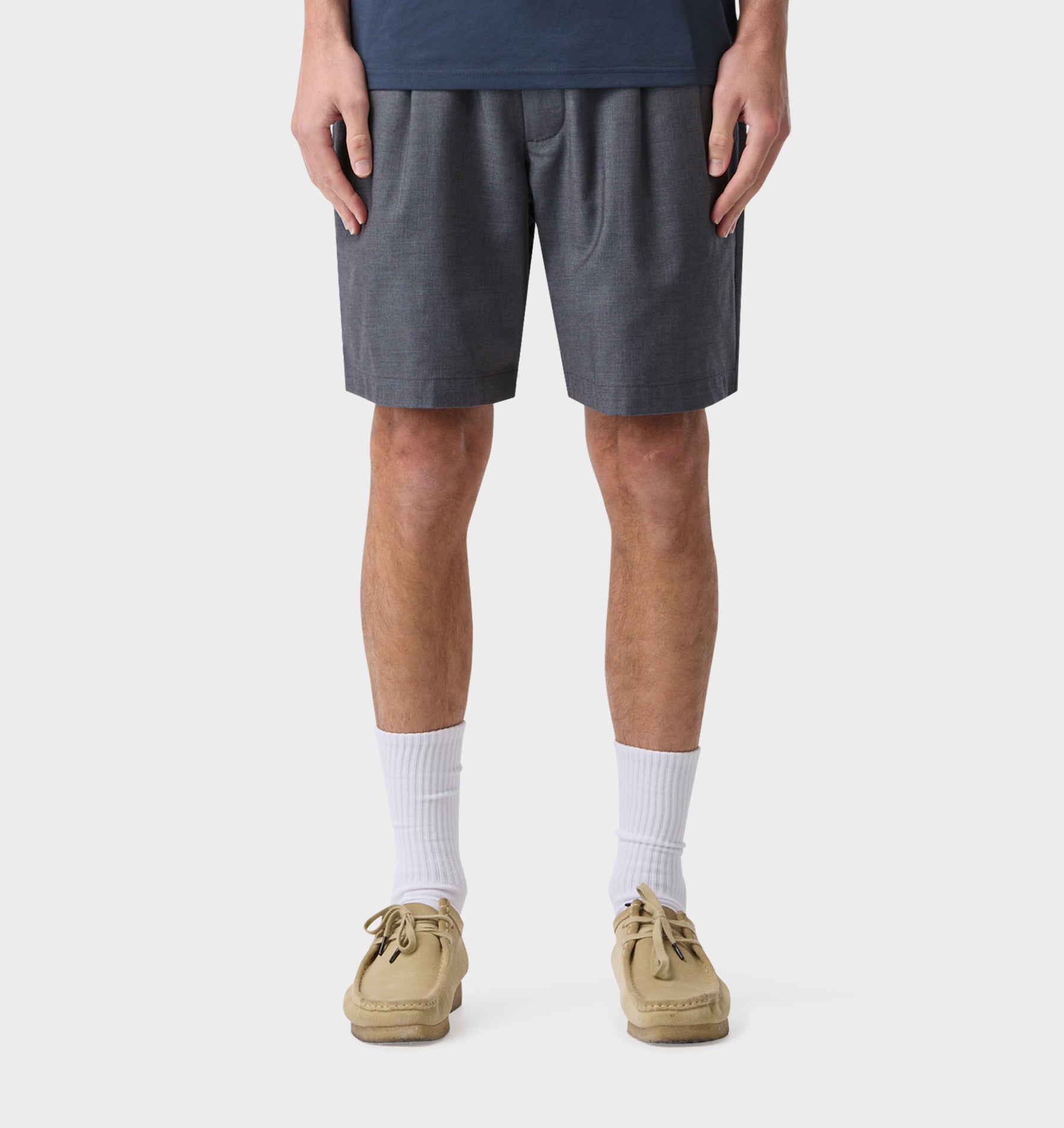 Quincy Pleated Short - Charcoal