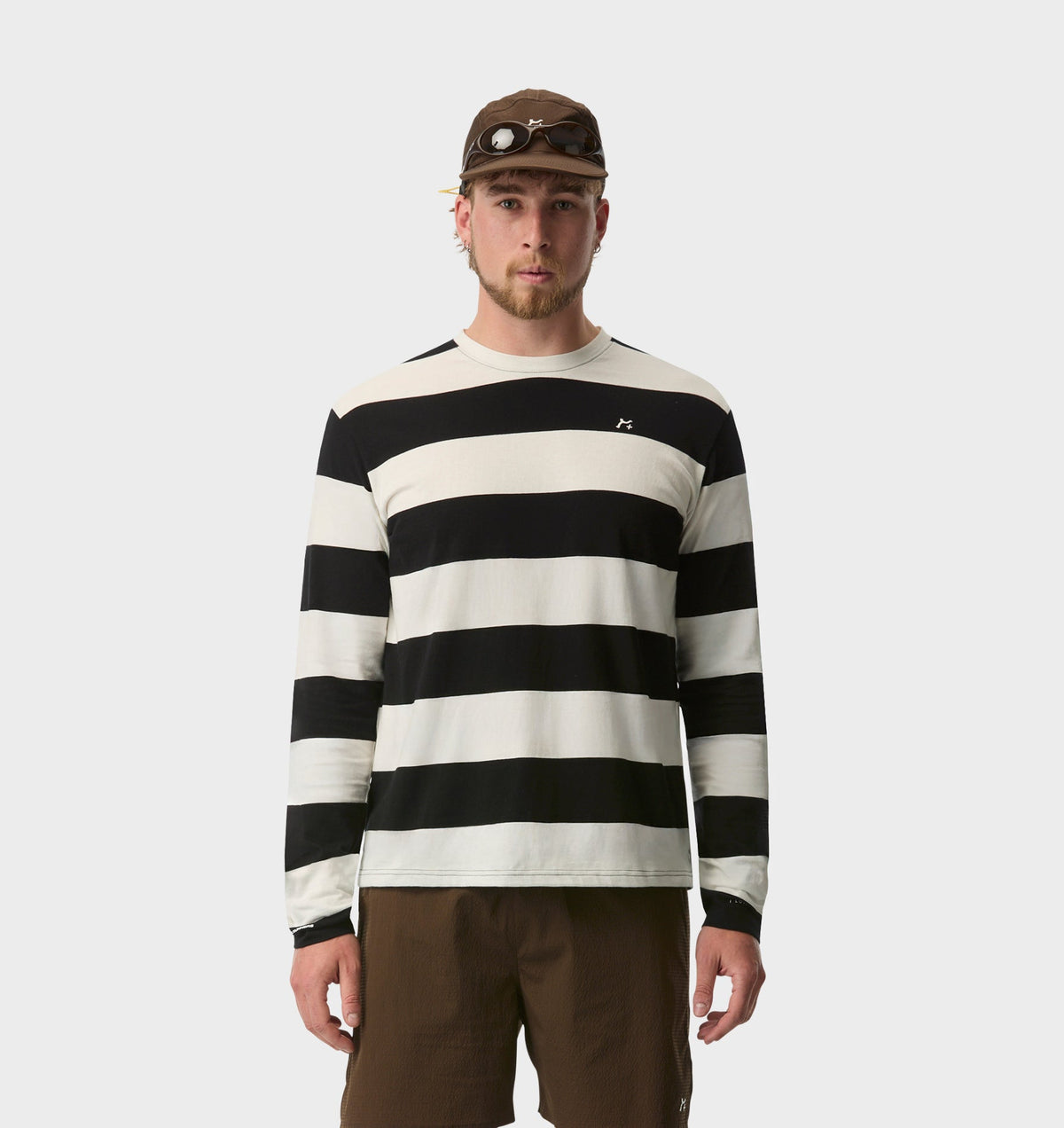 GR X ILU Stripe LS Tee - Black/White