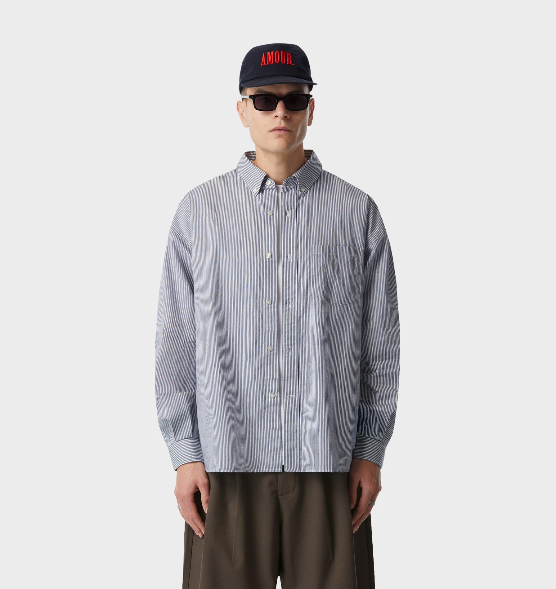 Kingston Overshirt - Blue/White Stripe