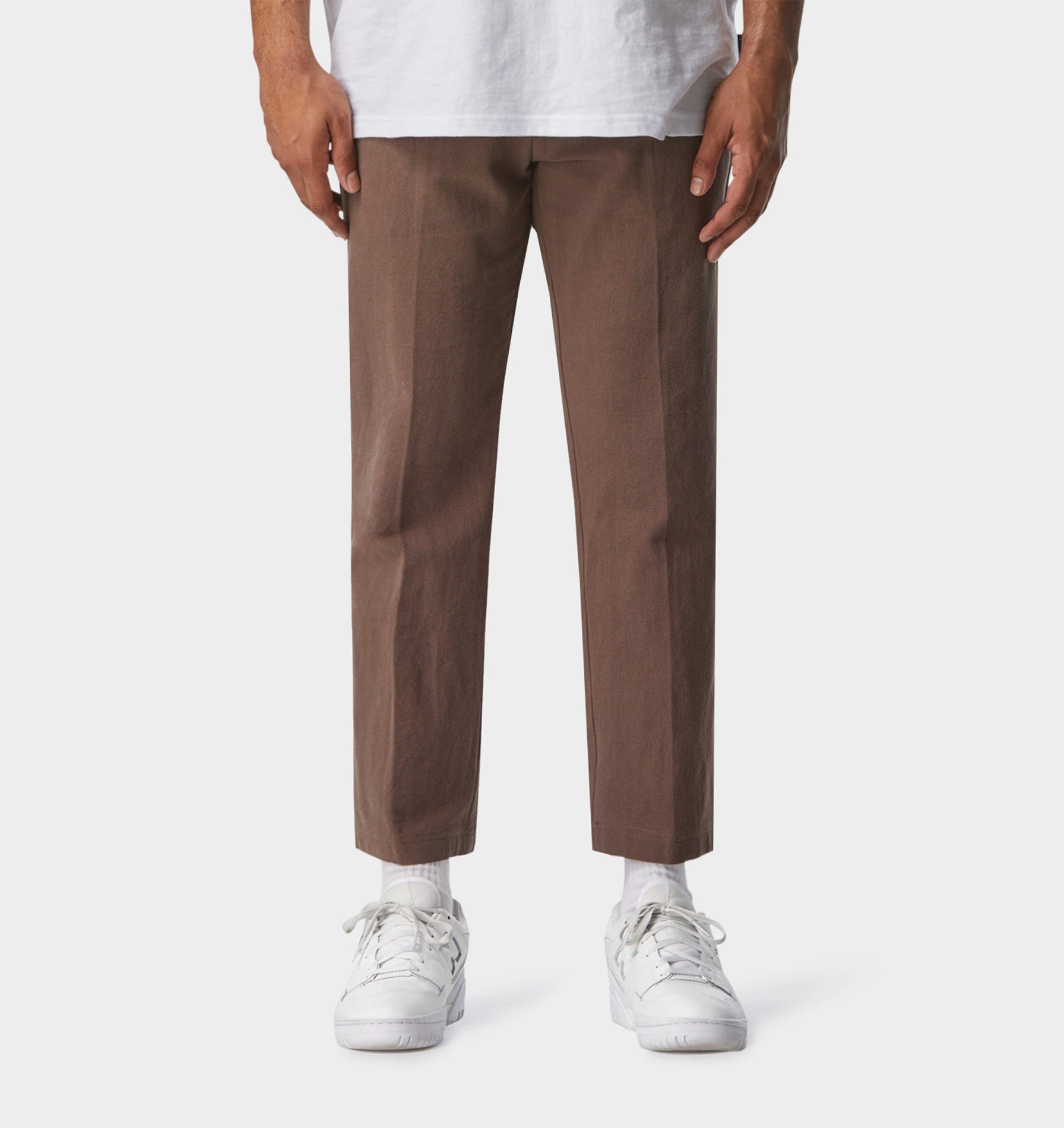 Linen Slim Kobe Pant - Light Brown