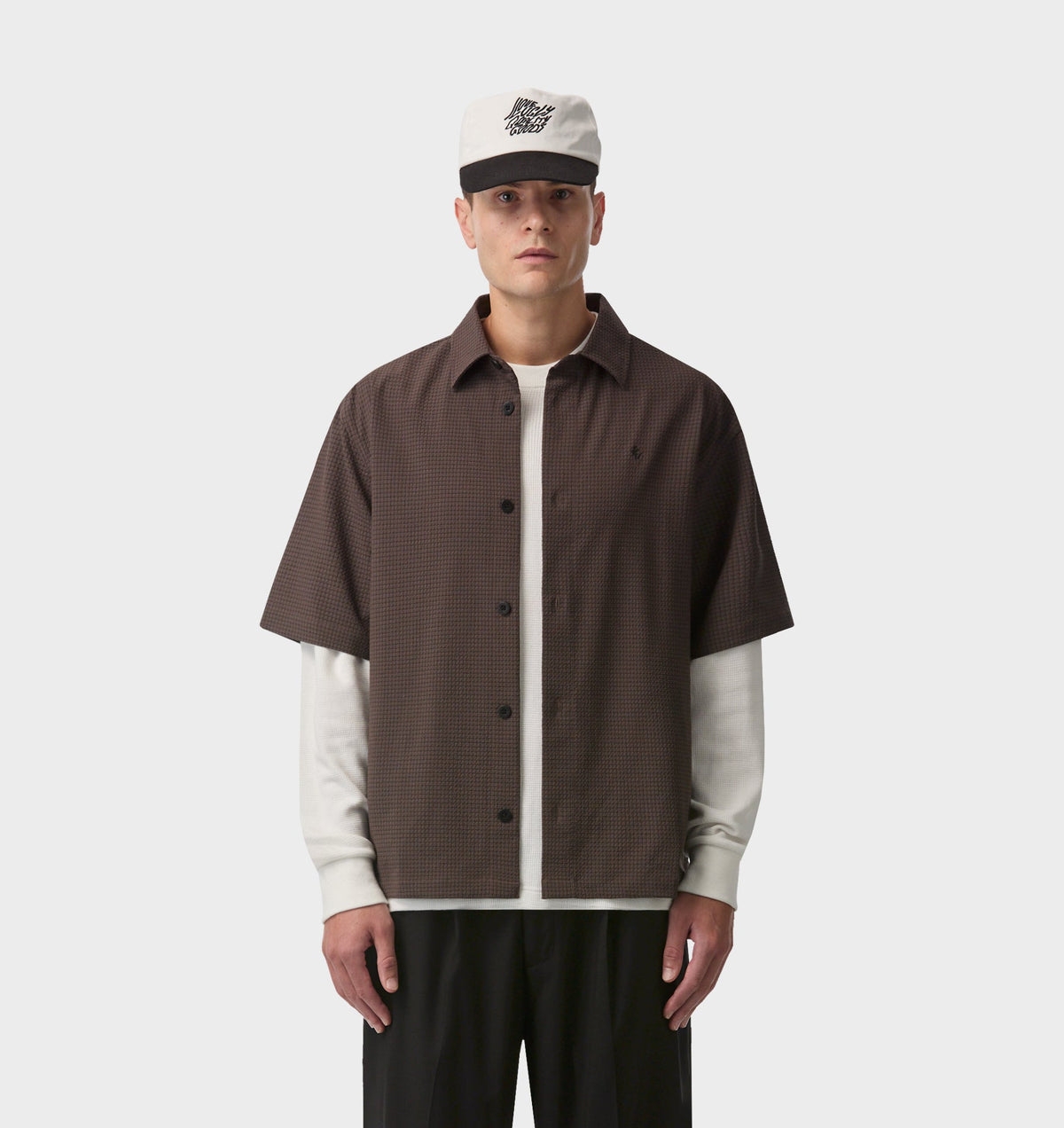 Dawson Boxy SS Shirt - Brown Check