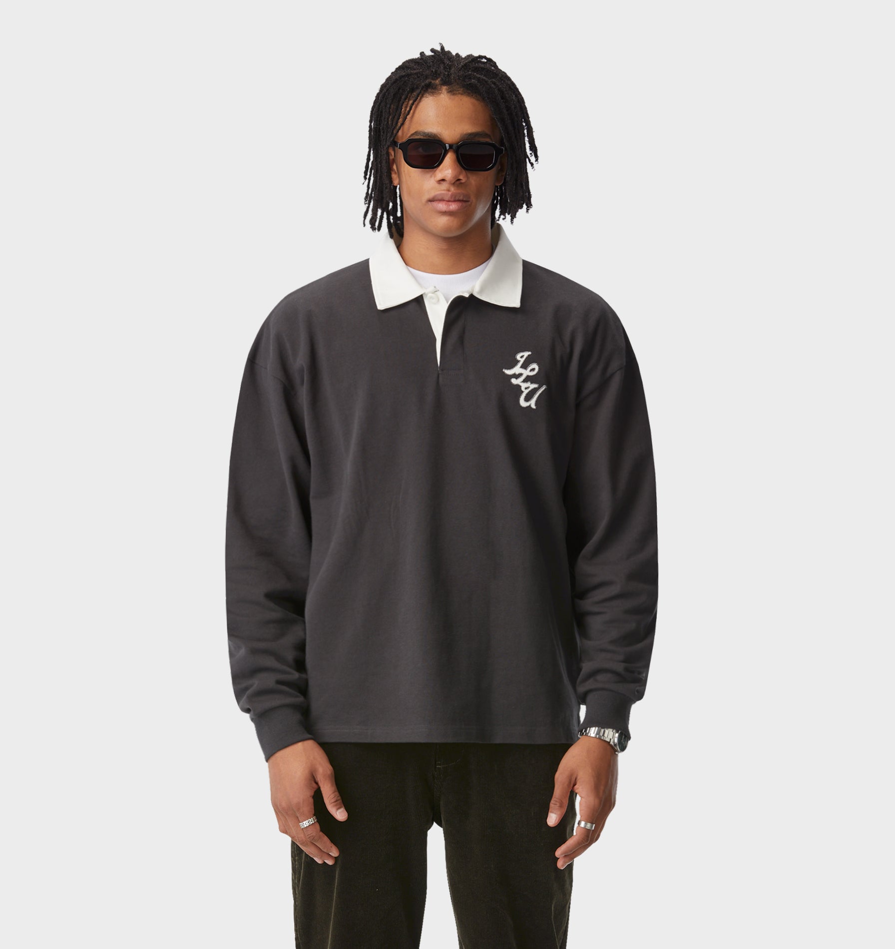 Ardie LS Polo - Charcoal