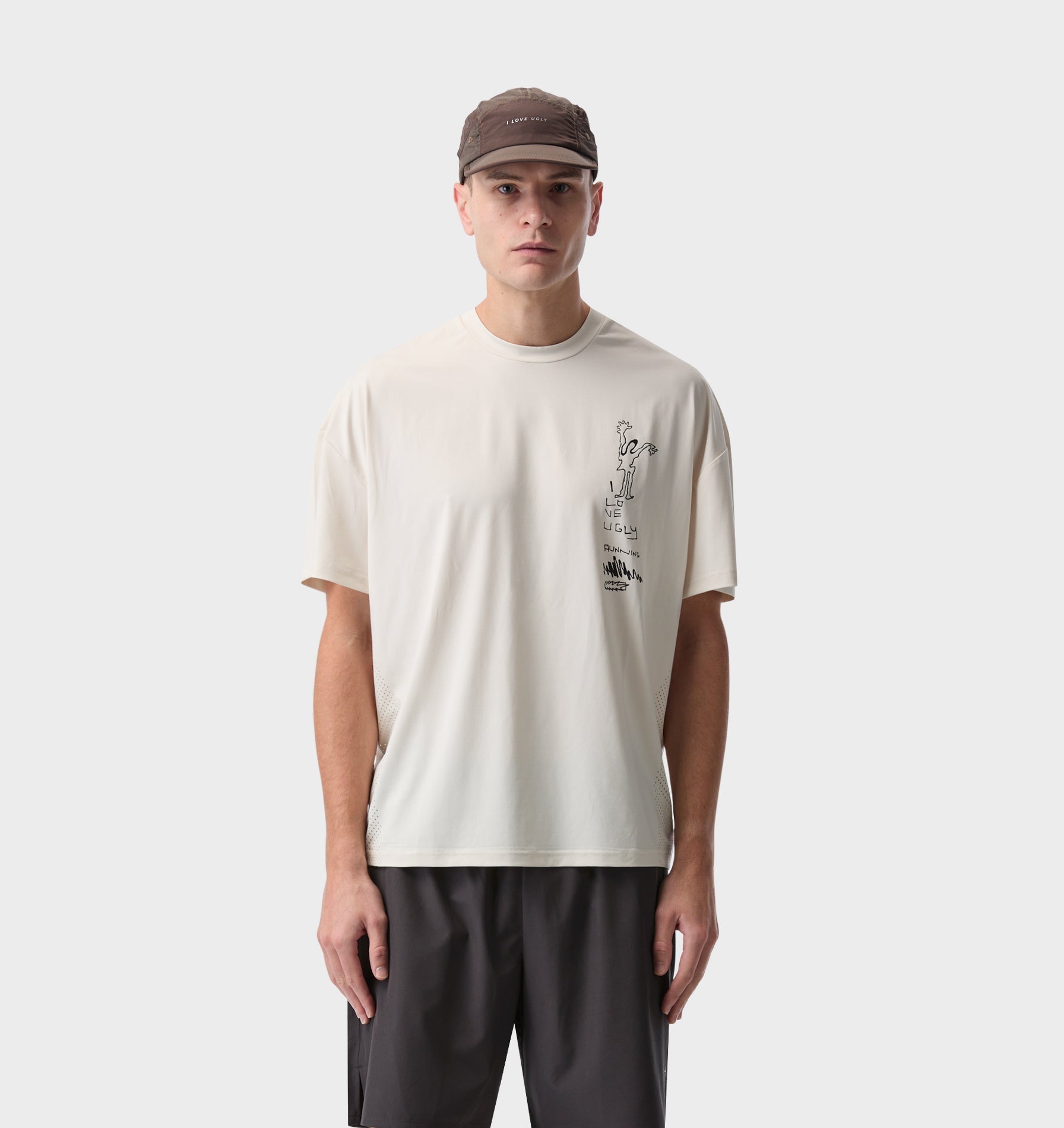 Restrained Active Crop Tee - Off White