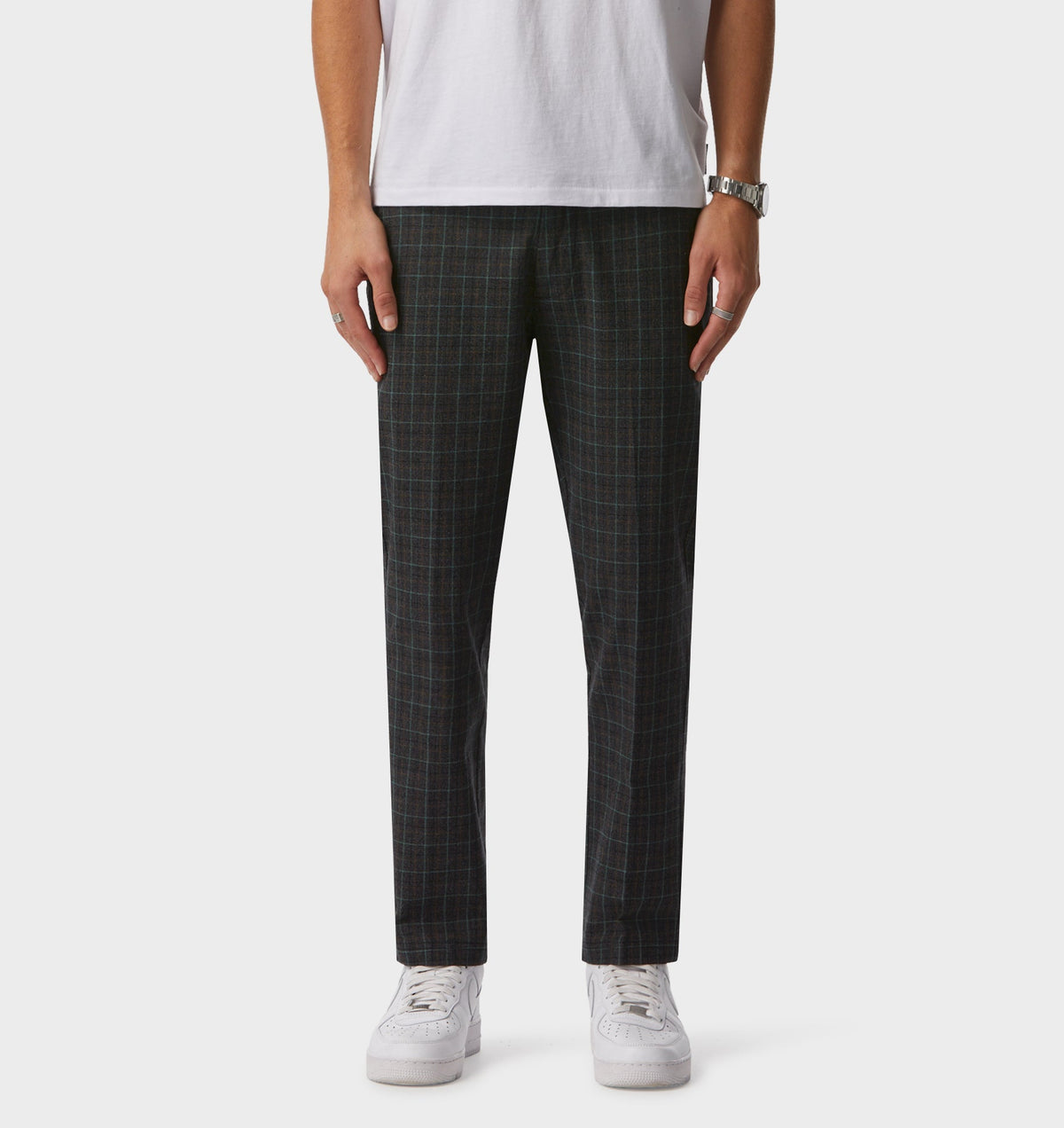 Slim Kobe Pant - Tall - Charcoal/Green Check