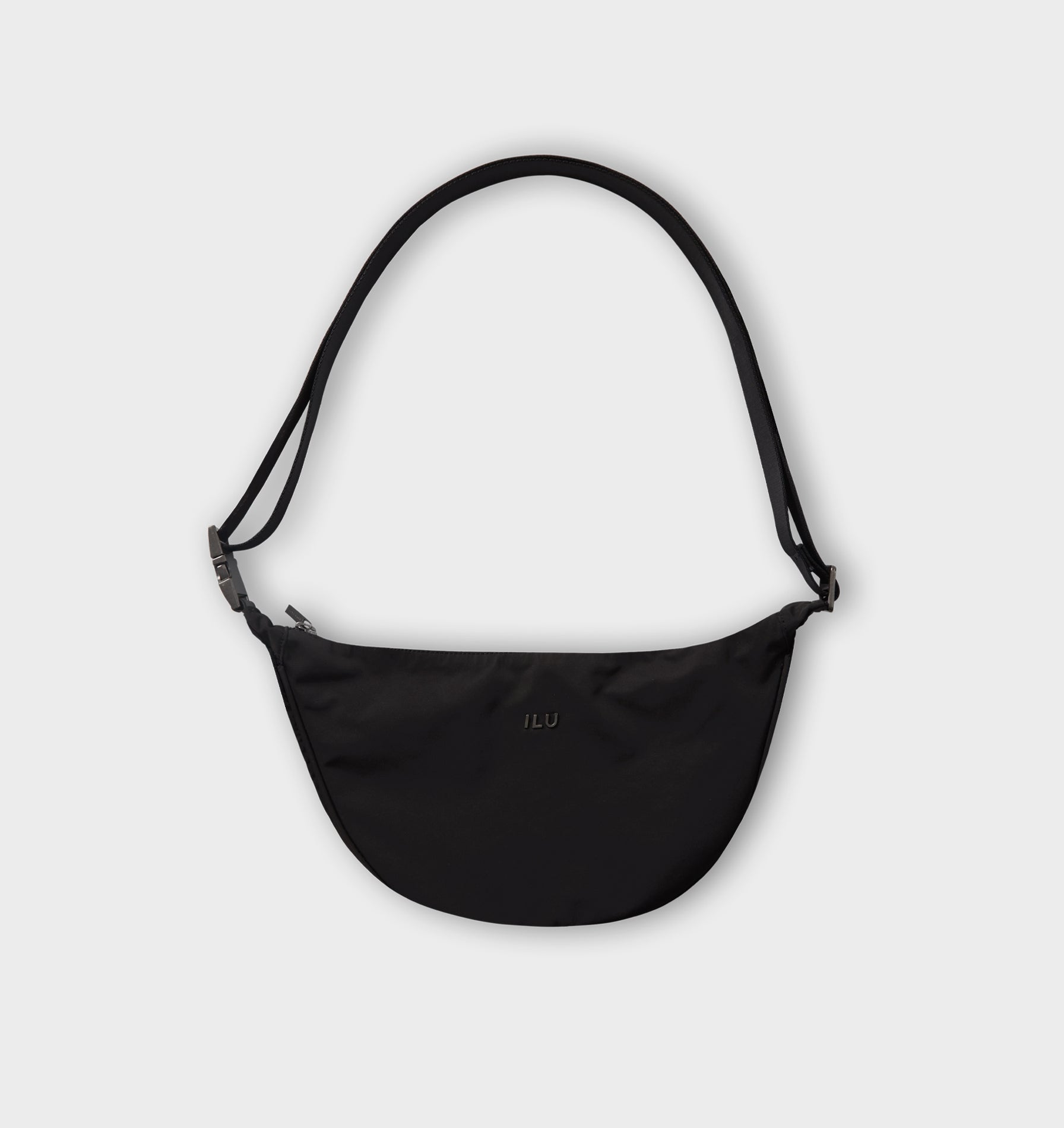 Nylon Luna Crossbody Bag - Black