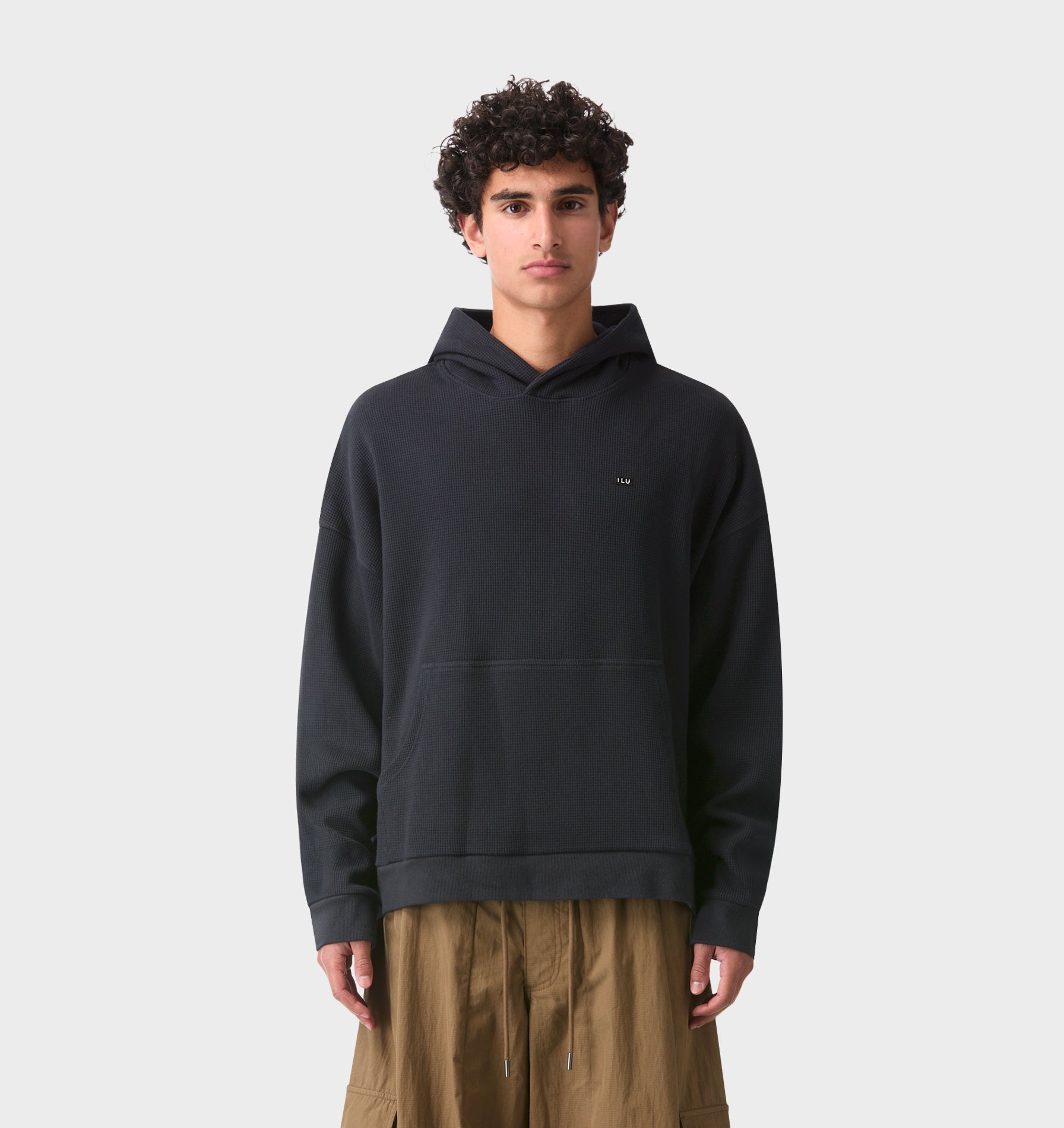 Waffle Oversized Hood - Midnight Navy