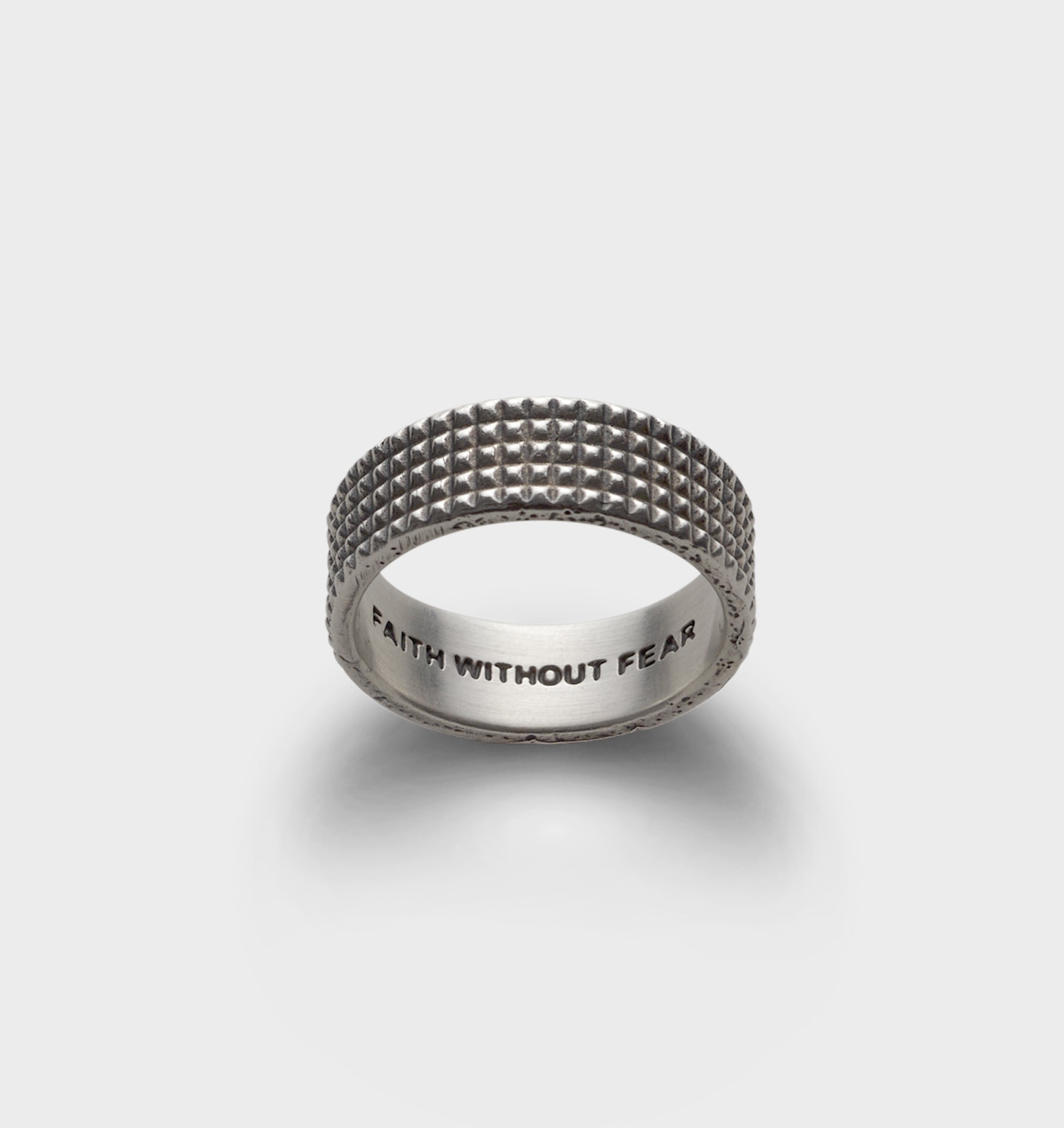 Textured Band Ring - Silver