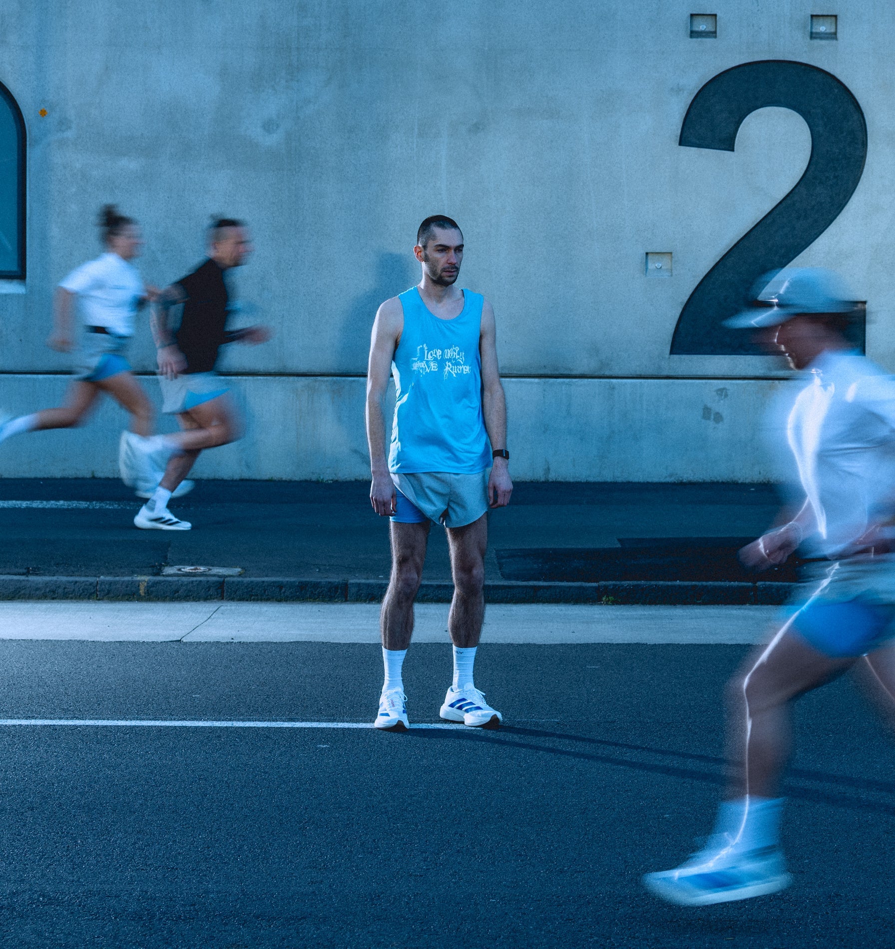 GR X ILU Active Singlet - Ice Blue