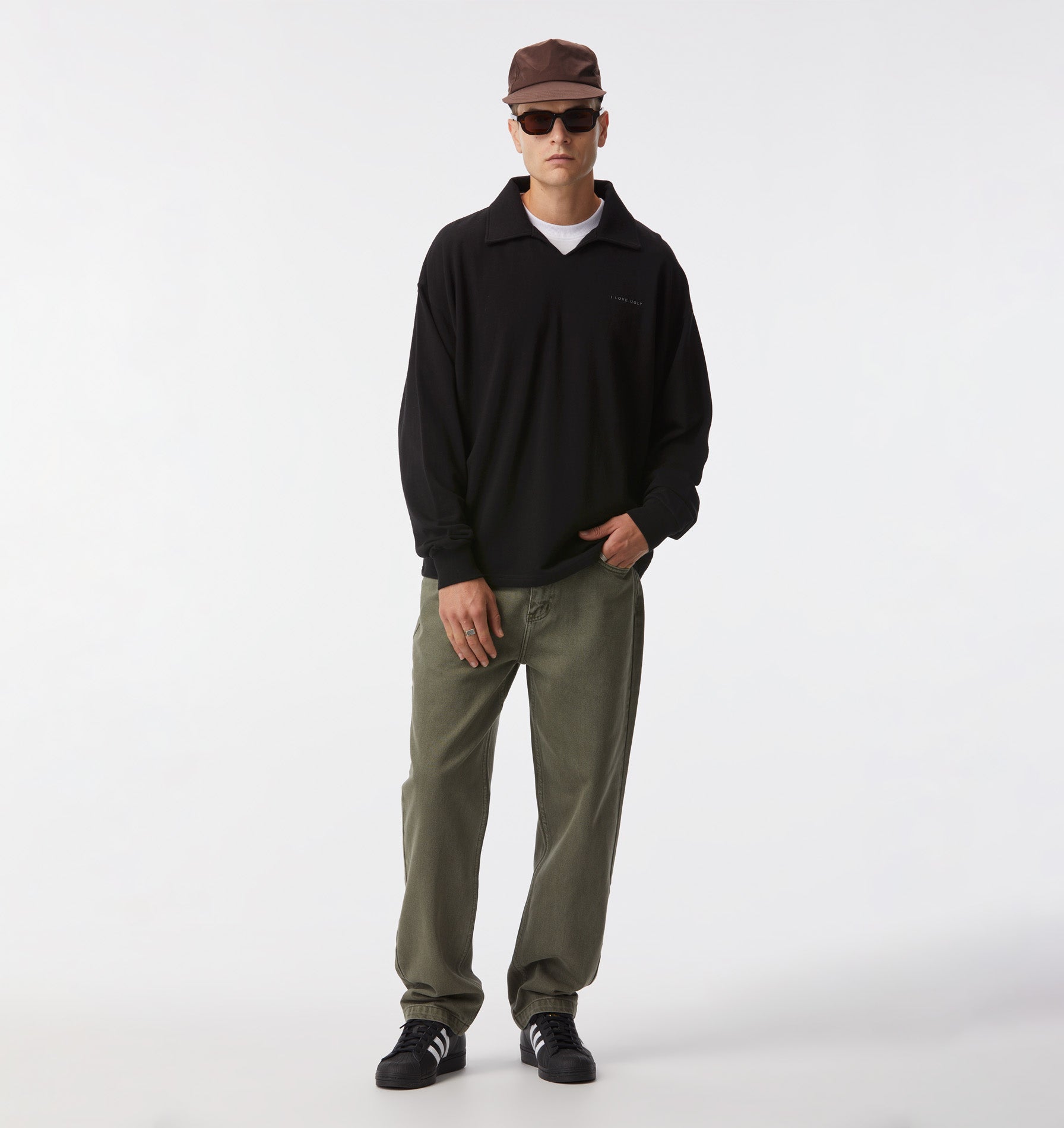 Heavy Josiah LS Polo - Black