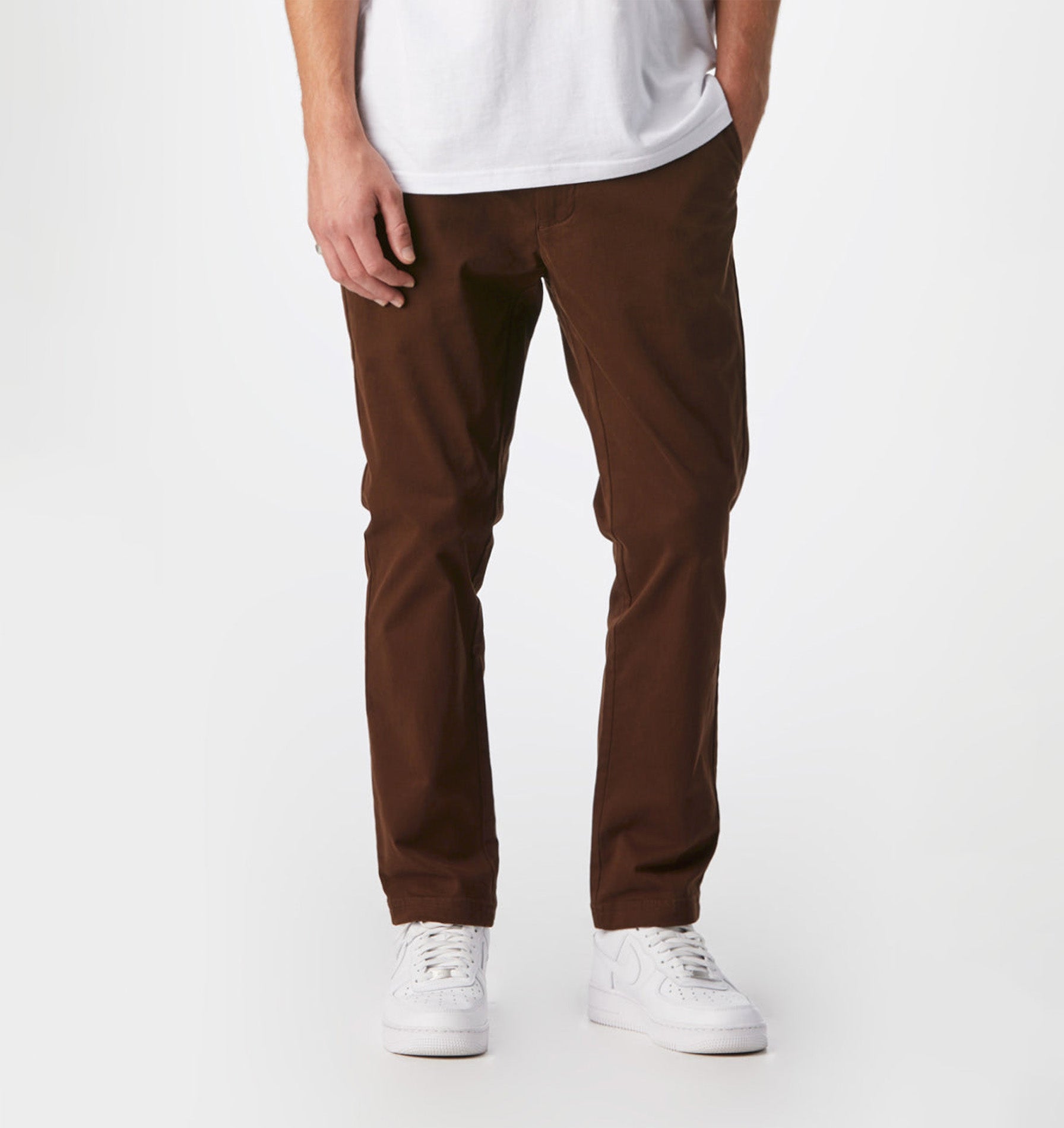 Full Length Slim Kobe Pant - Dark Brown