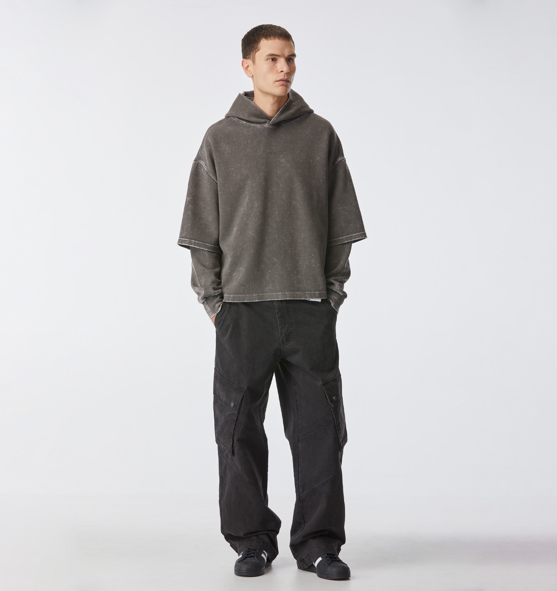 Layered Box Hood - Washed Clover