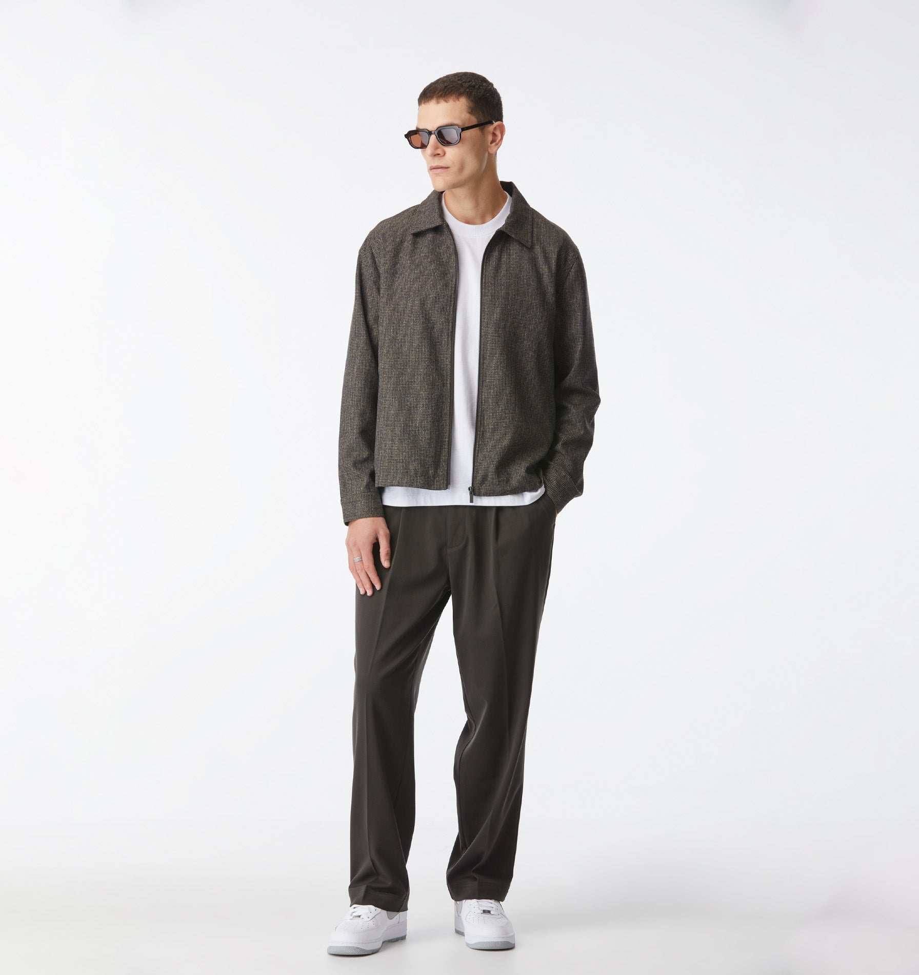 Wool Check Poker Jacket - Anchor Check
