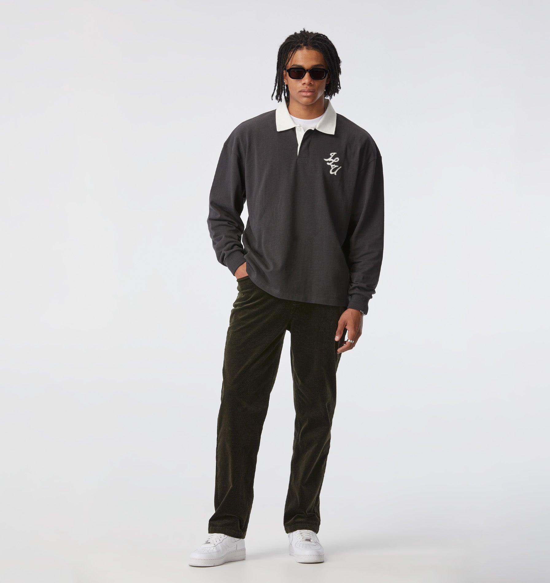 Ardie LS Polo - Charcoal