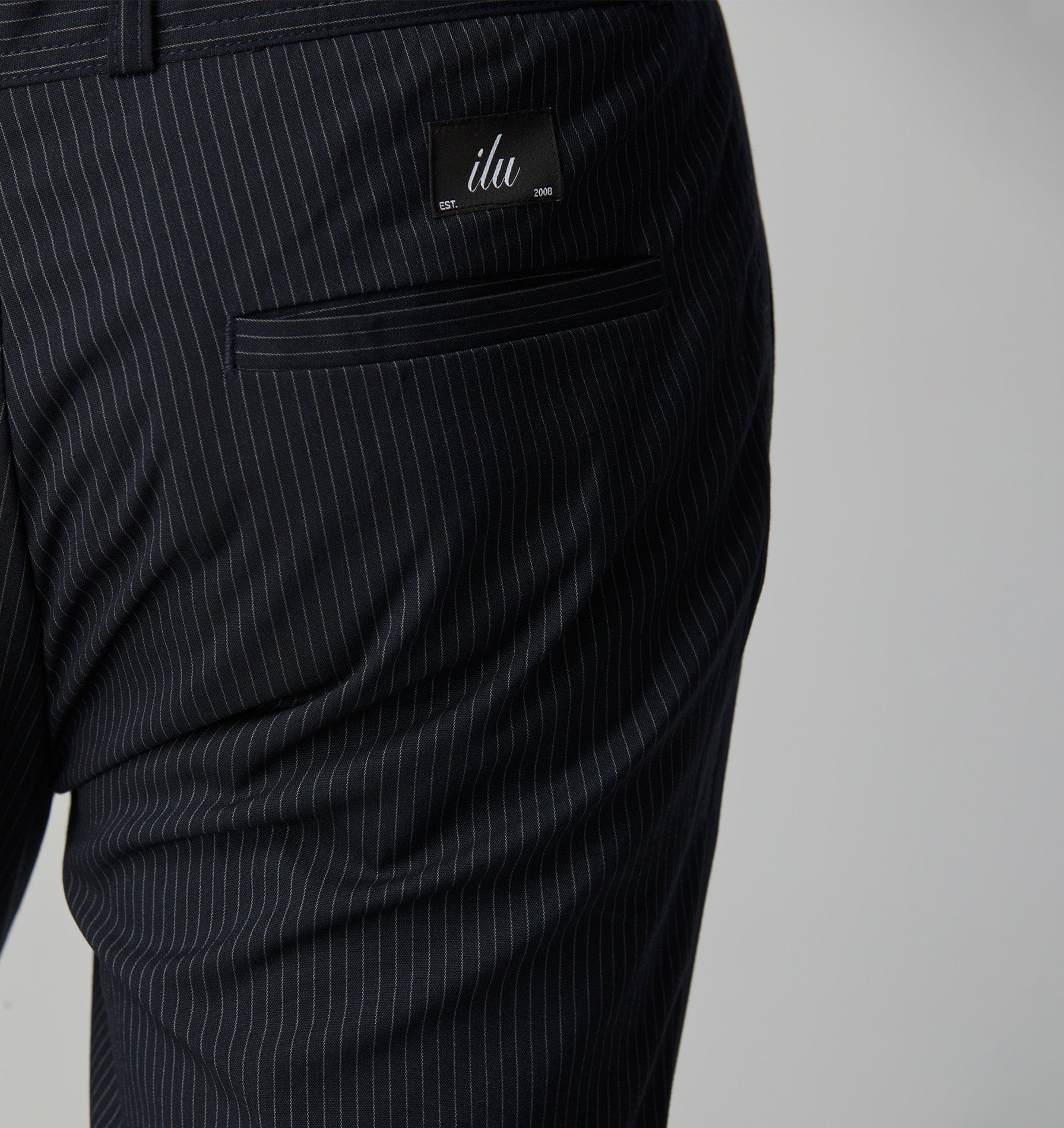 Smart Slim Kobe Pant - Navy Pinstripe