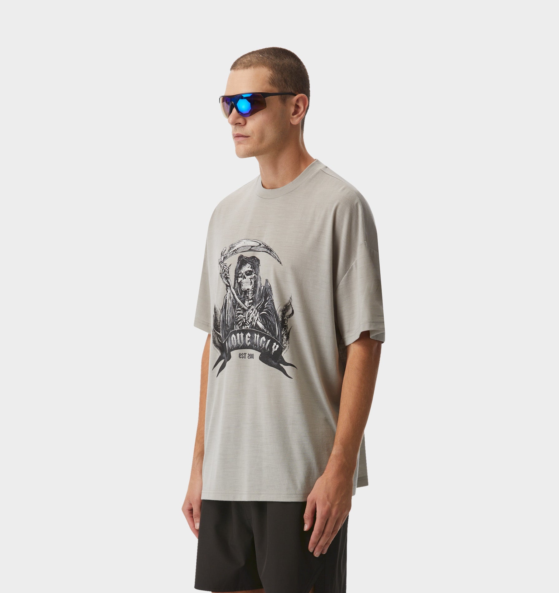 Reaper Merino Active Box Tee - Taupe