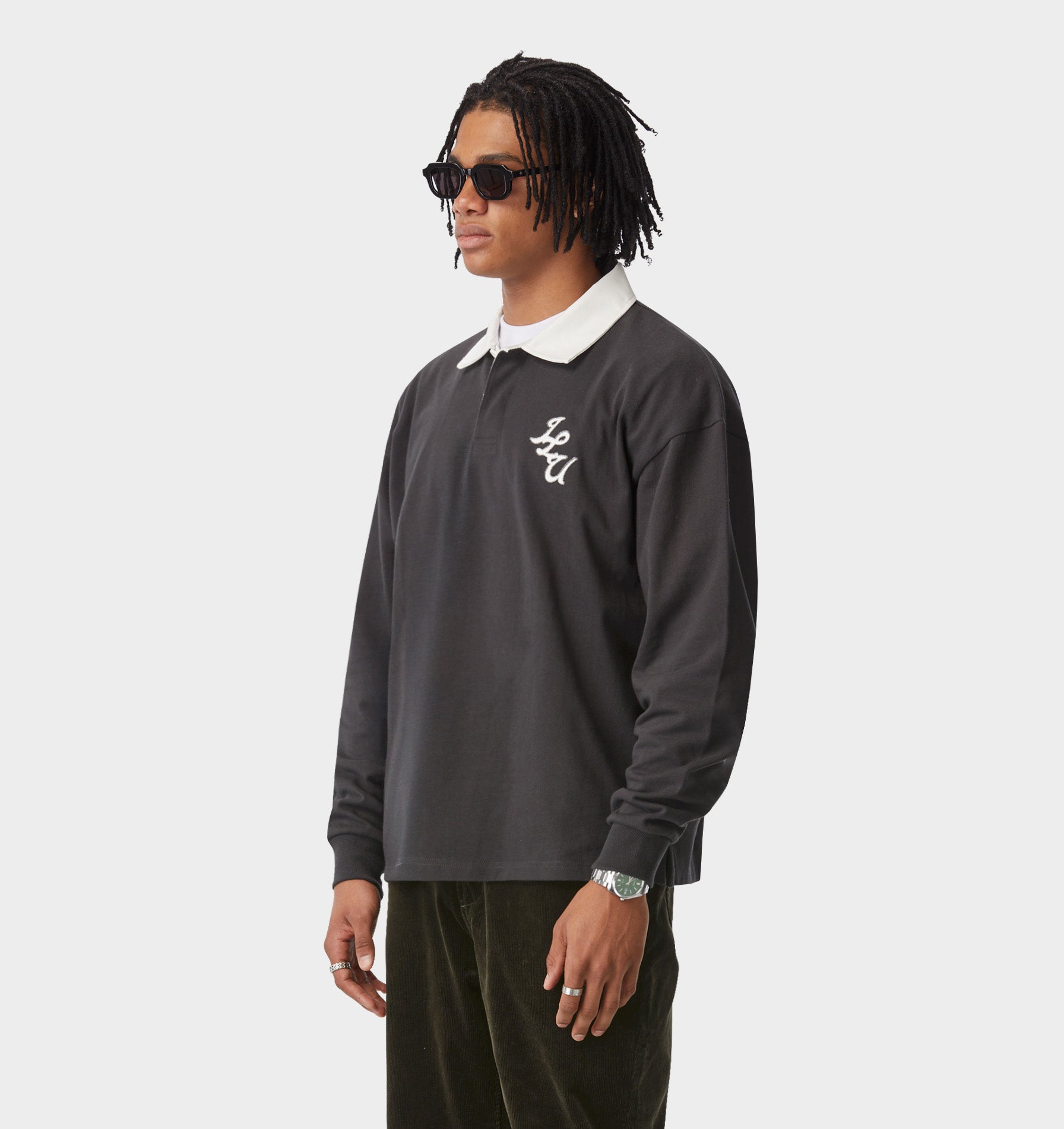 Ardie LS Polo - Charcoal