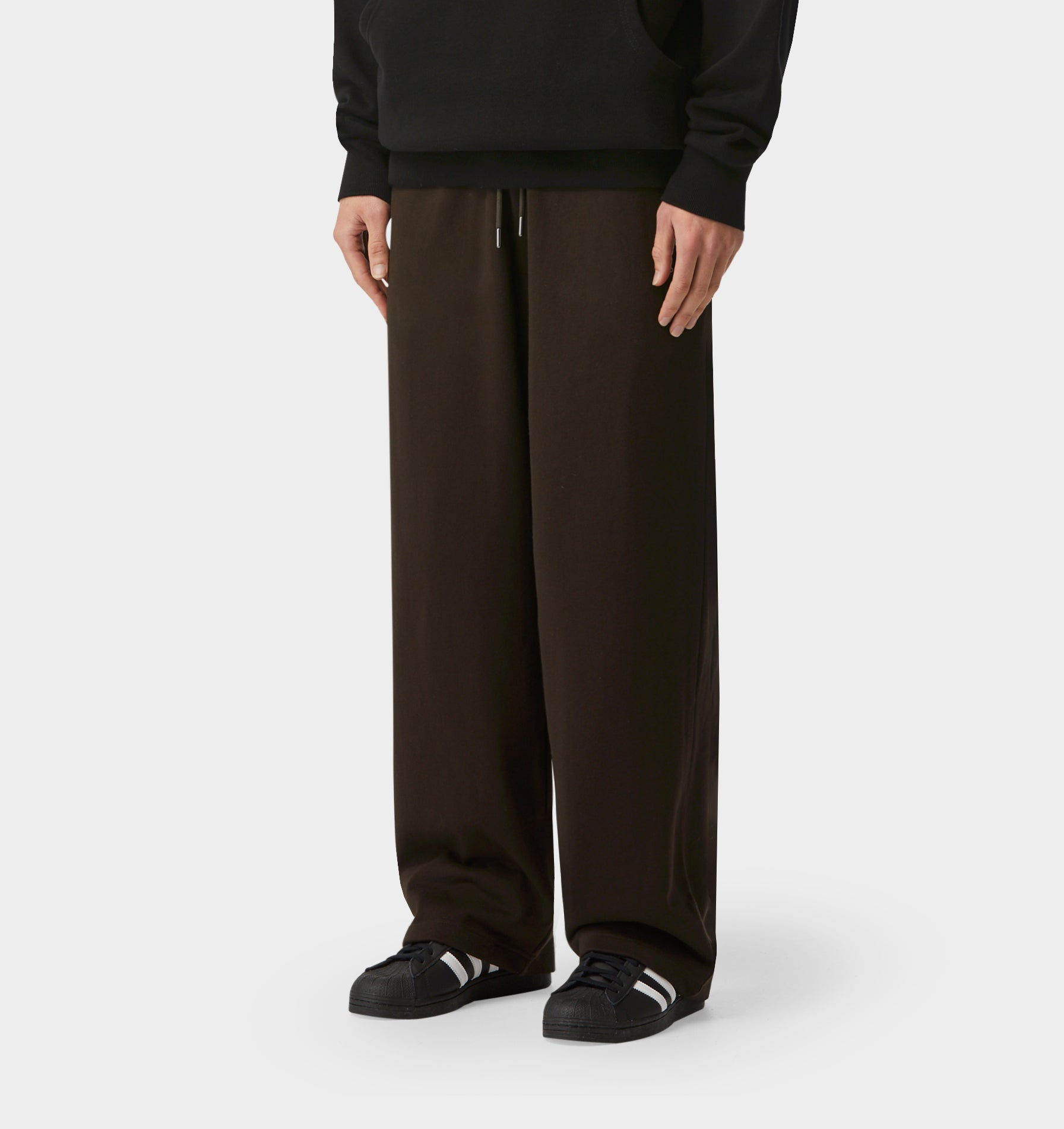 Wide Leg Track Pant - Coffee Bean