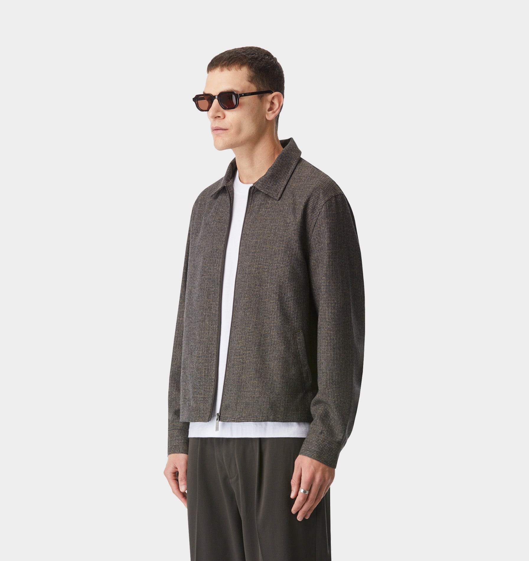 Wool Check Poker Jacket - Anchor Check