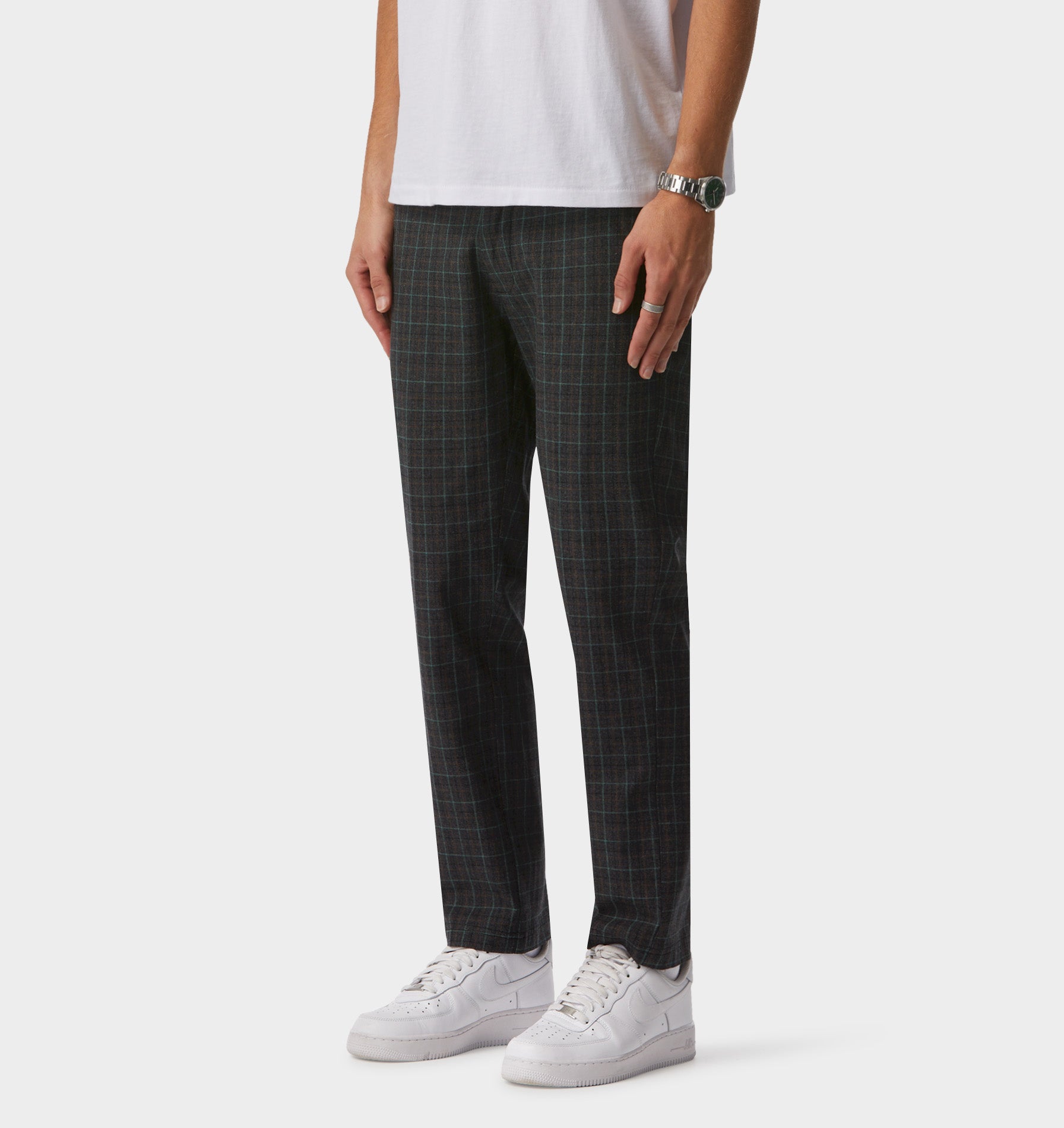 Slim Kobe Pant - Tall - Charcoal/Green Check