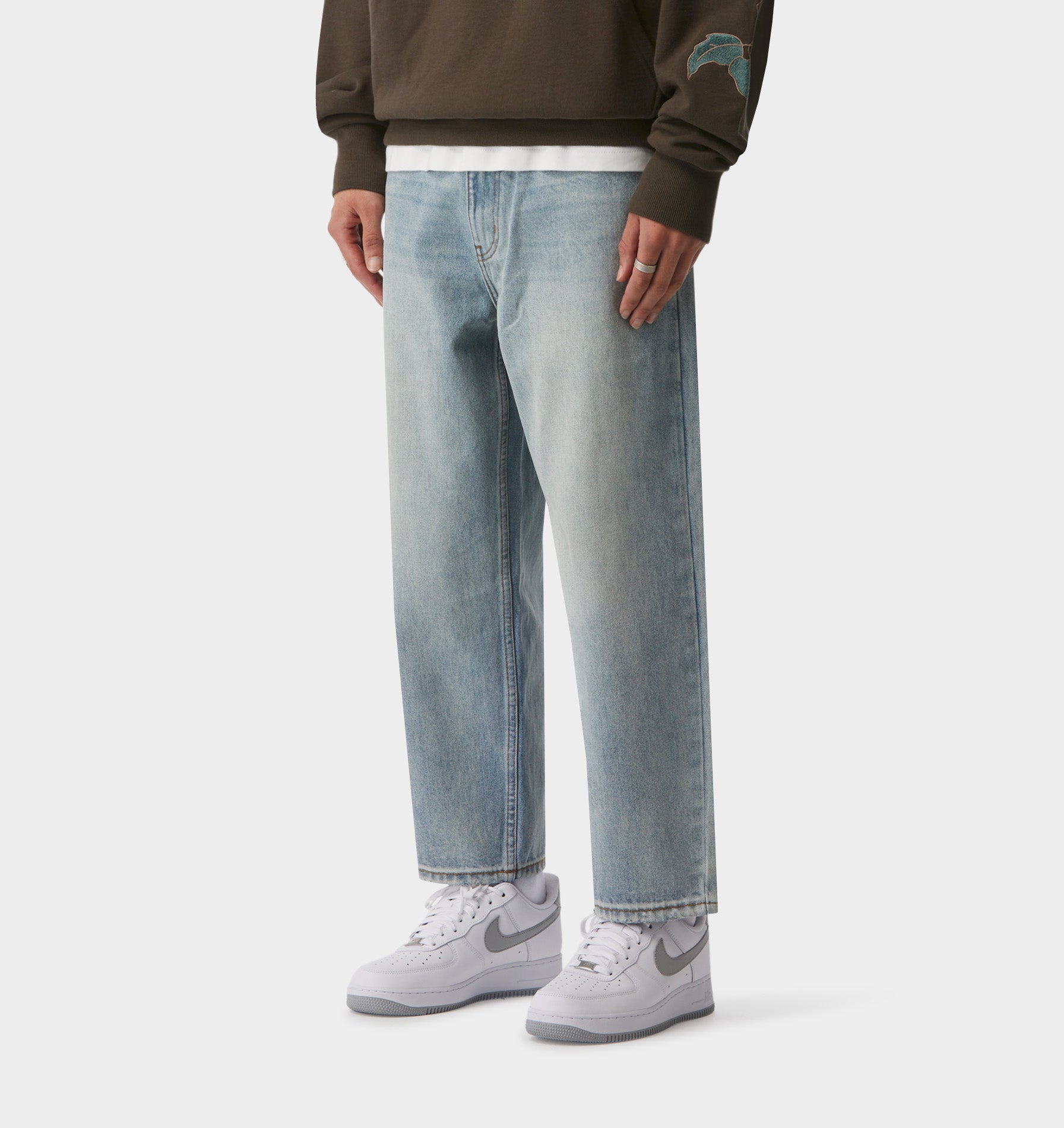 Samson Cropped Denim - Light Vintage Blue