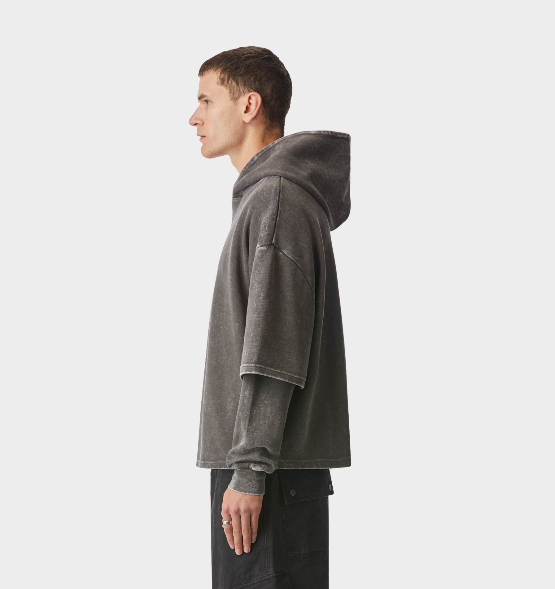 Layered Box Hood - Washed Clover