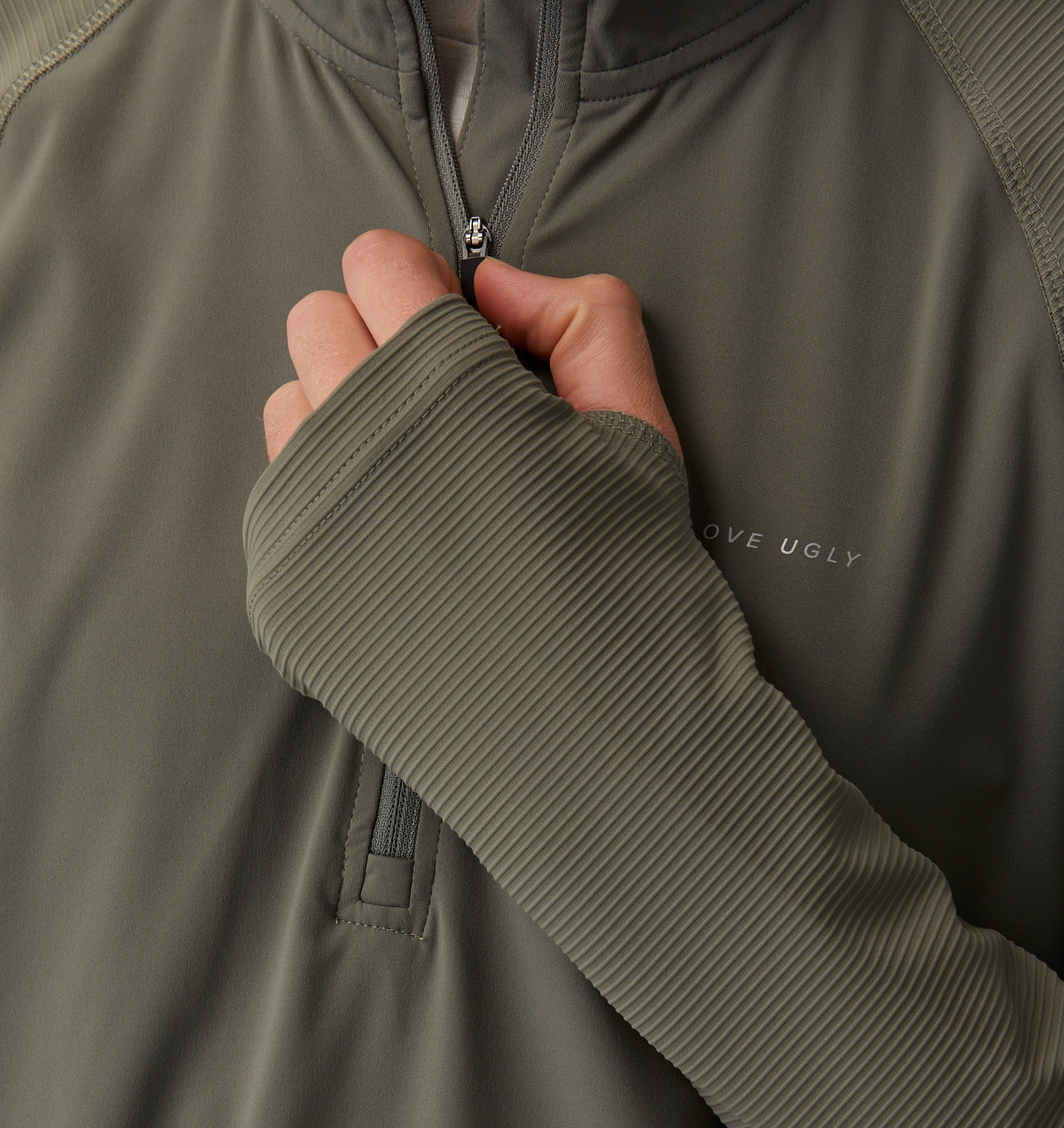 Active Quarter Zip - Olive