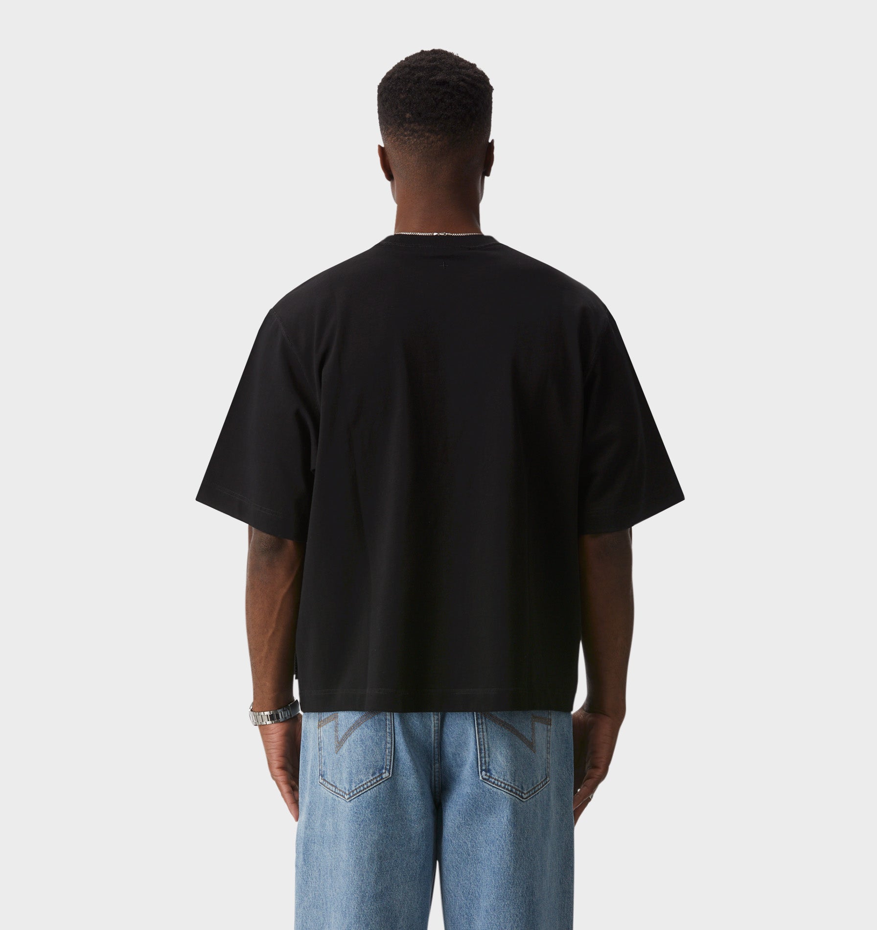 Crop Box Tee - Black