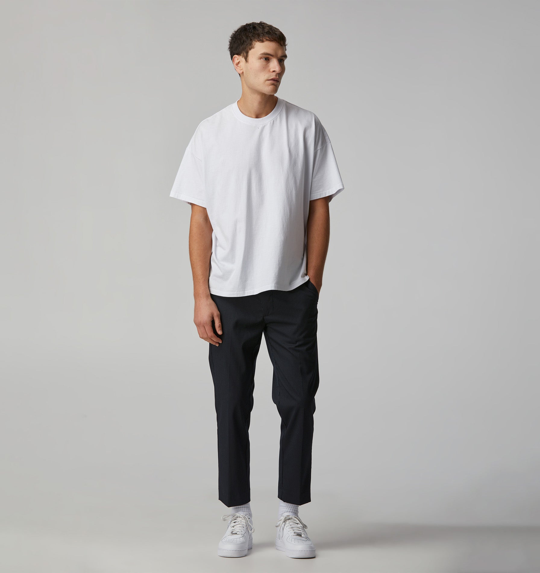 Smart Slim Kobe Pant - Navy Pinstripe