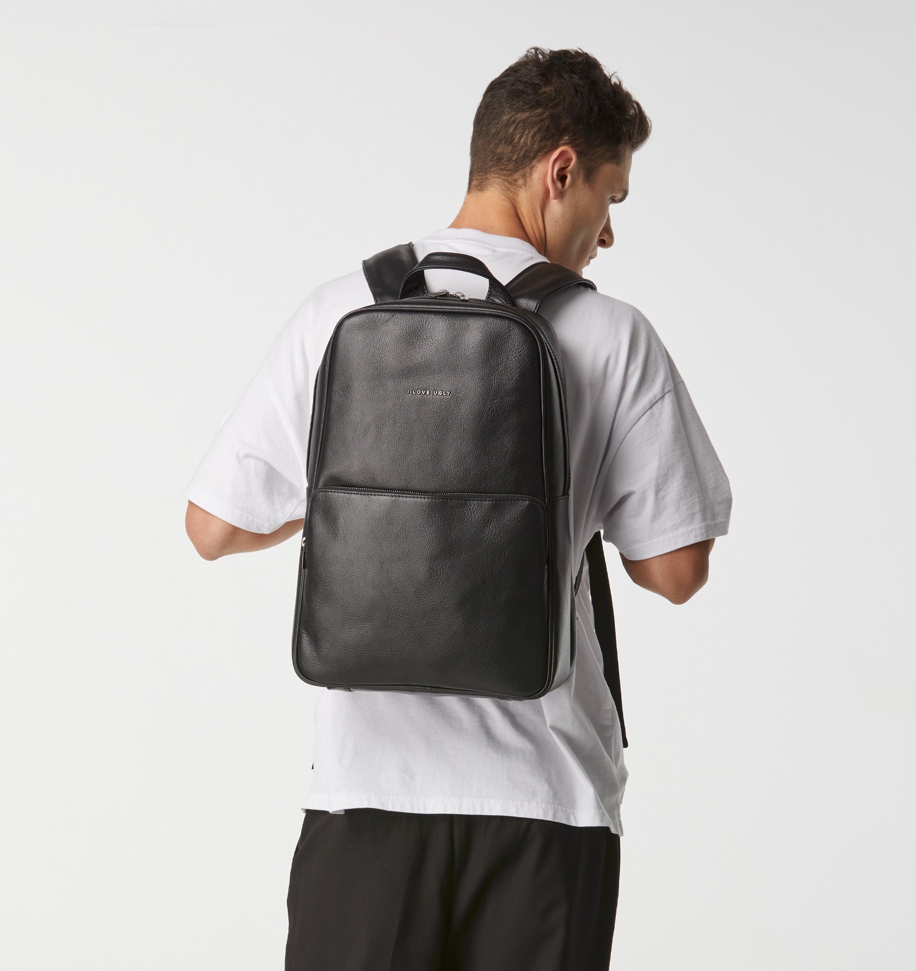 black leather backpack sydney Dallas Leather Backpack in Black
