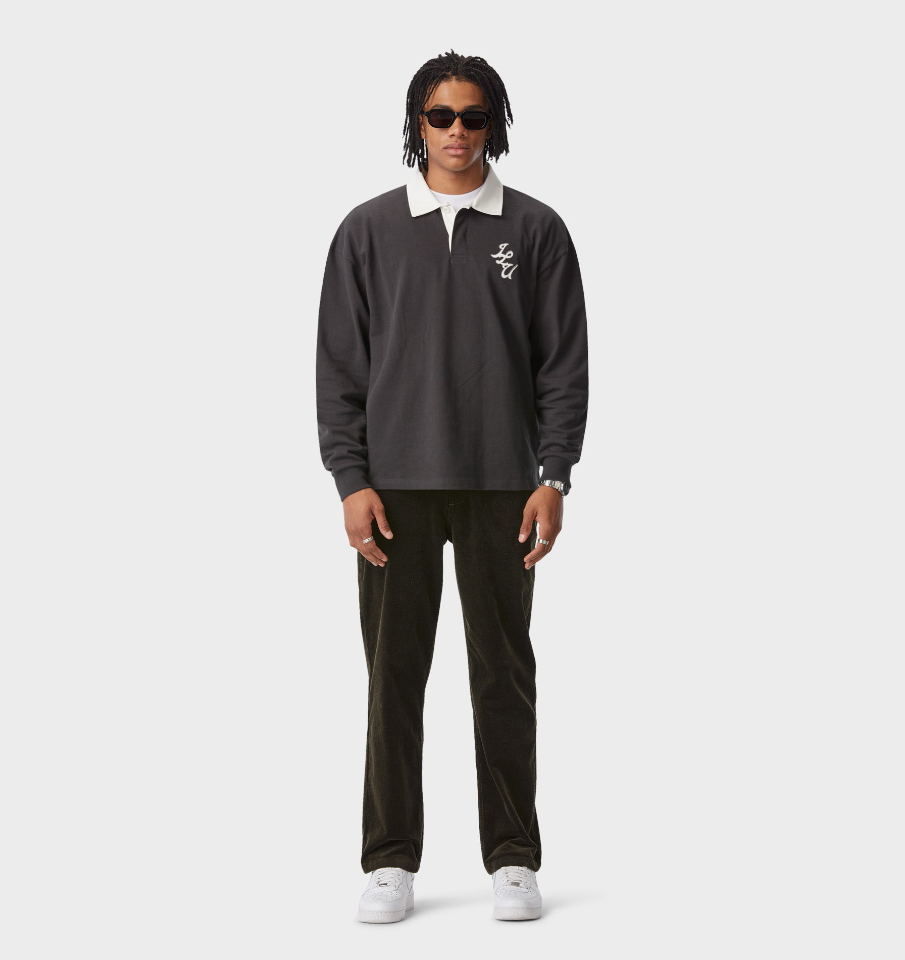 Ardie LS Polo - Charcoal