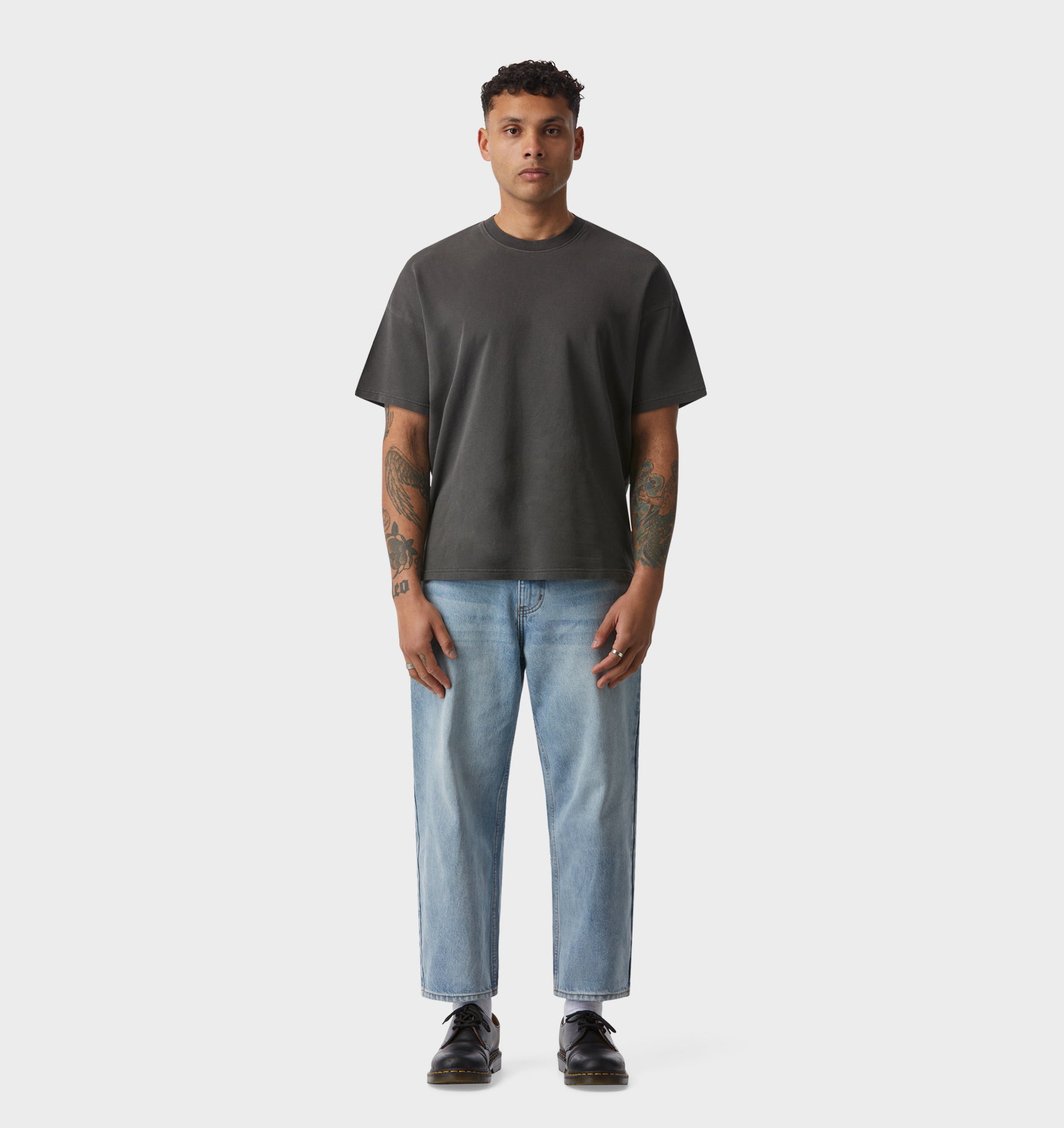 Samson Cropped Denim - Faded Blue