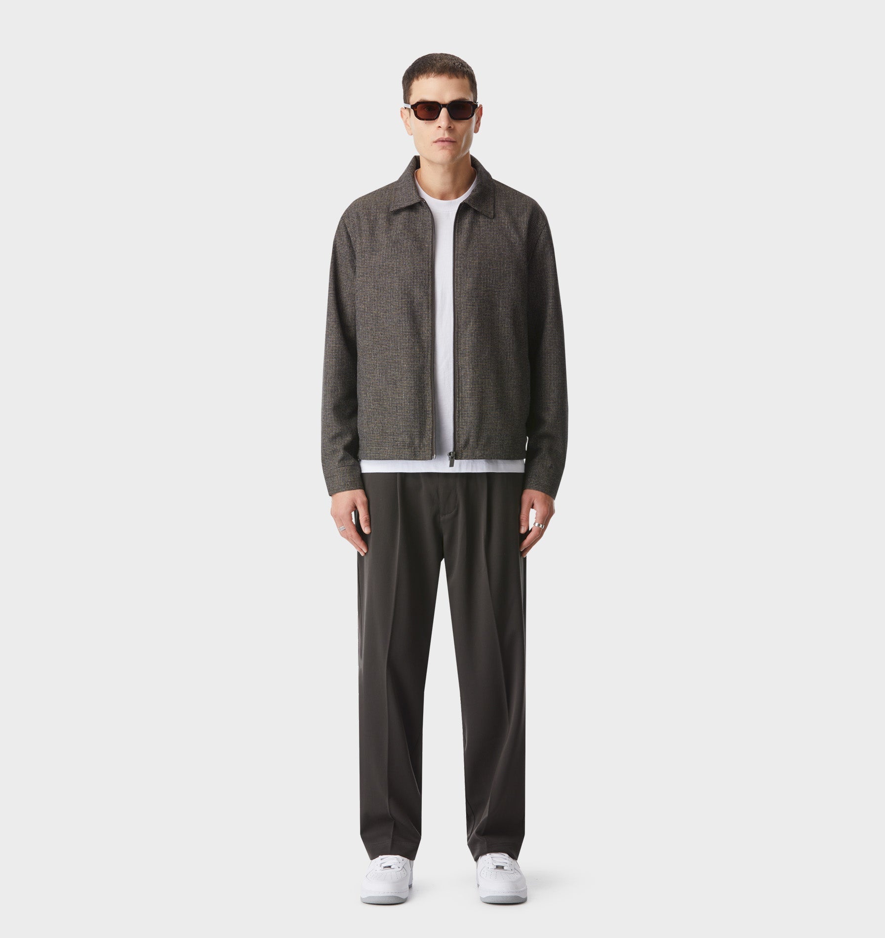 Wool Check Poker Jacket - Anchor Check