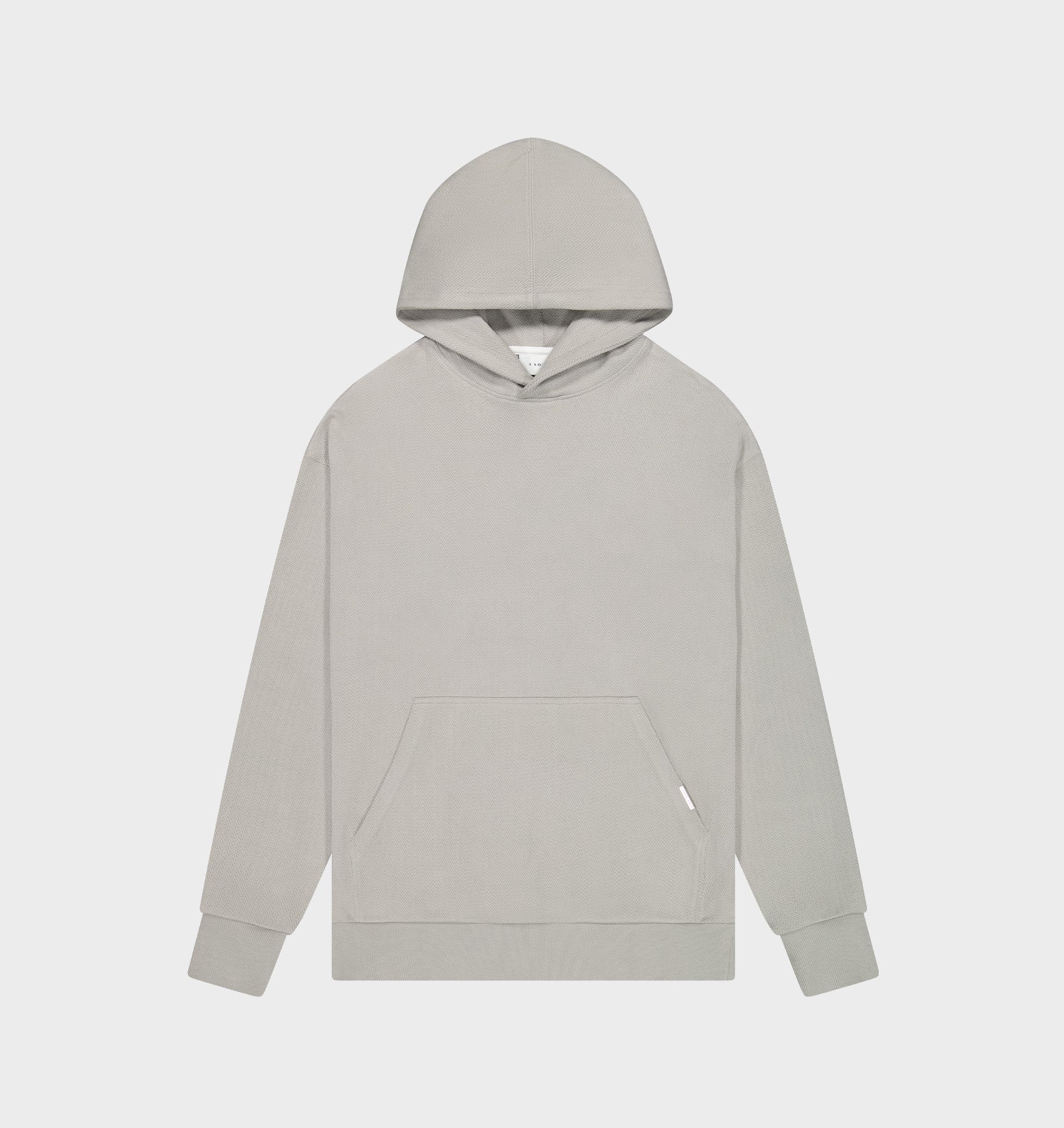 Herringbone Box Hood - Light Grey