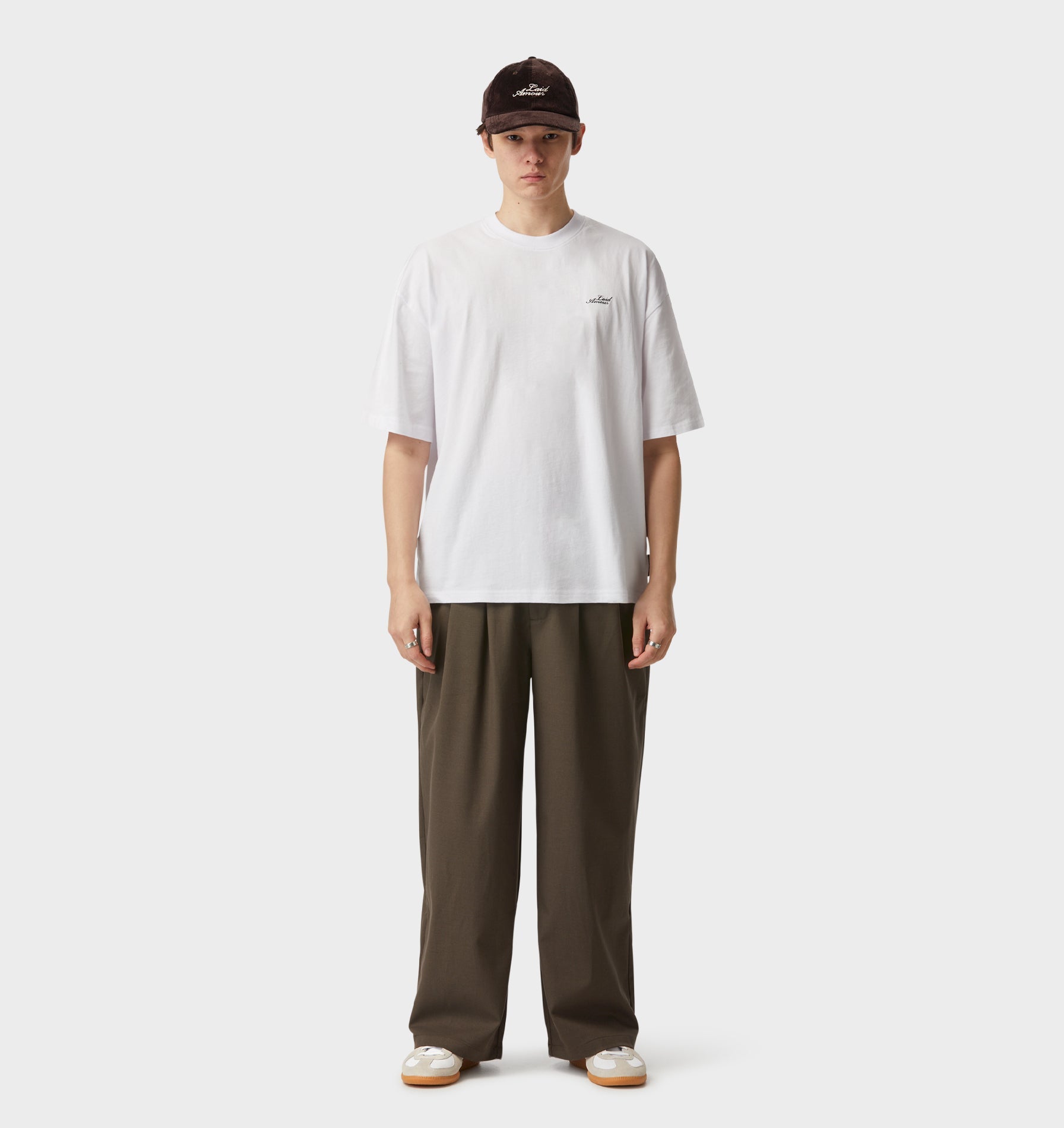 Chainstitch Box Tee 2.0 - White/Forest Green