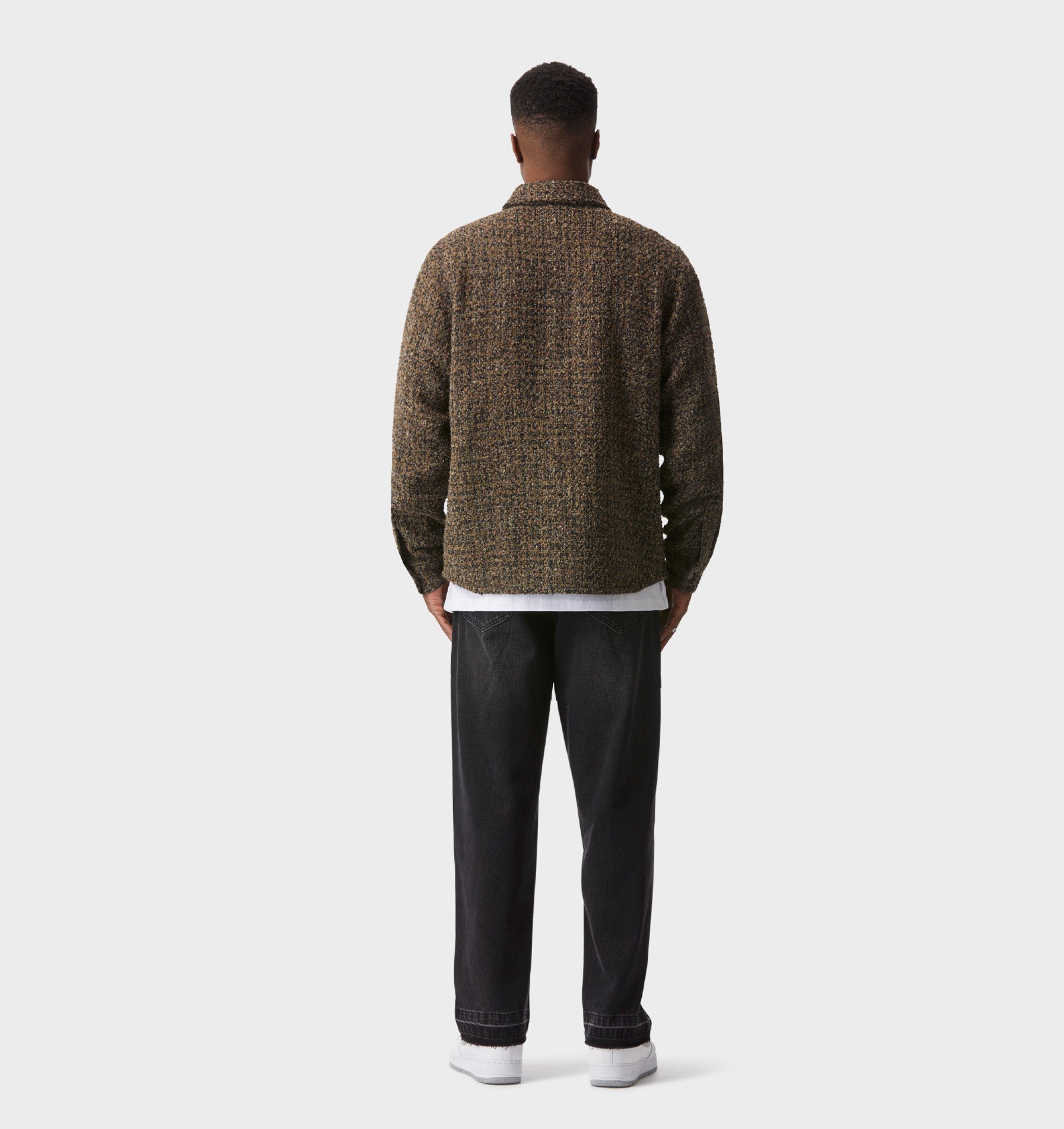 Boucle Overshirt - Khaki/Mocha