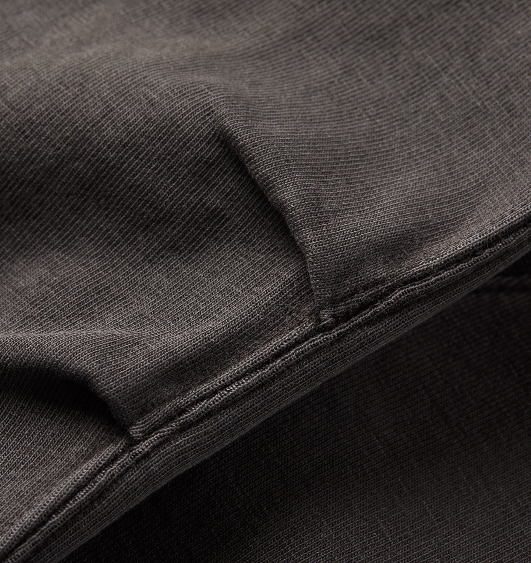 Cropped Zip Up Hood - Washed Black