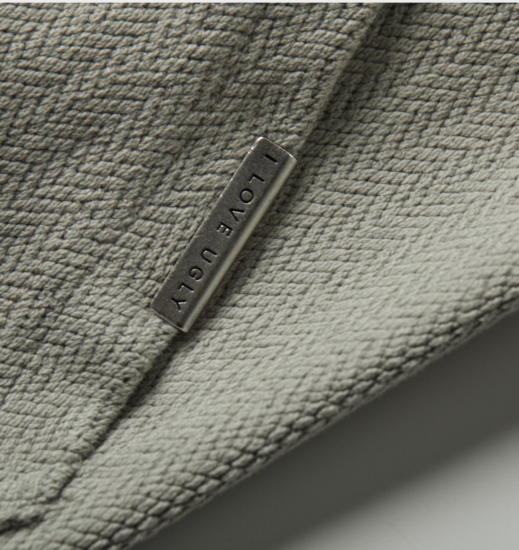 Herringbone Box Hood - Light Grey