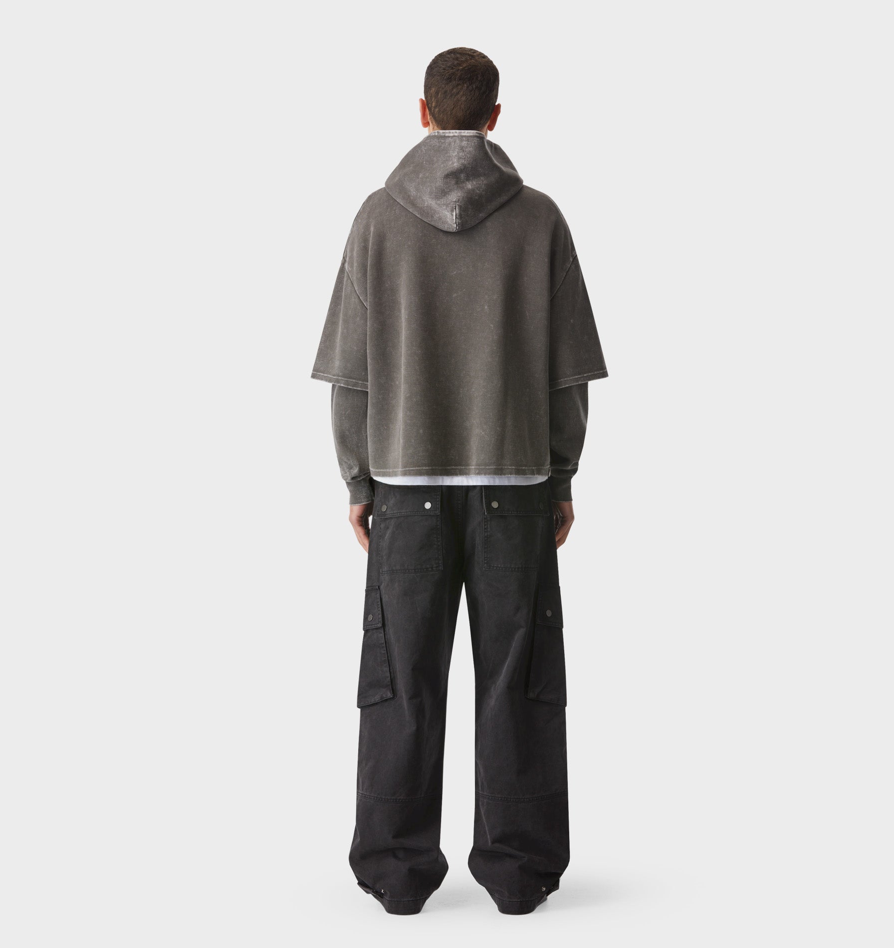 Layered Box Hood - Washed Clover