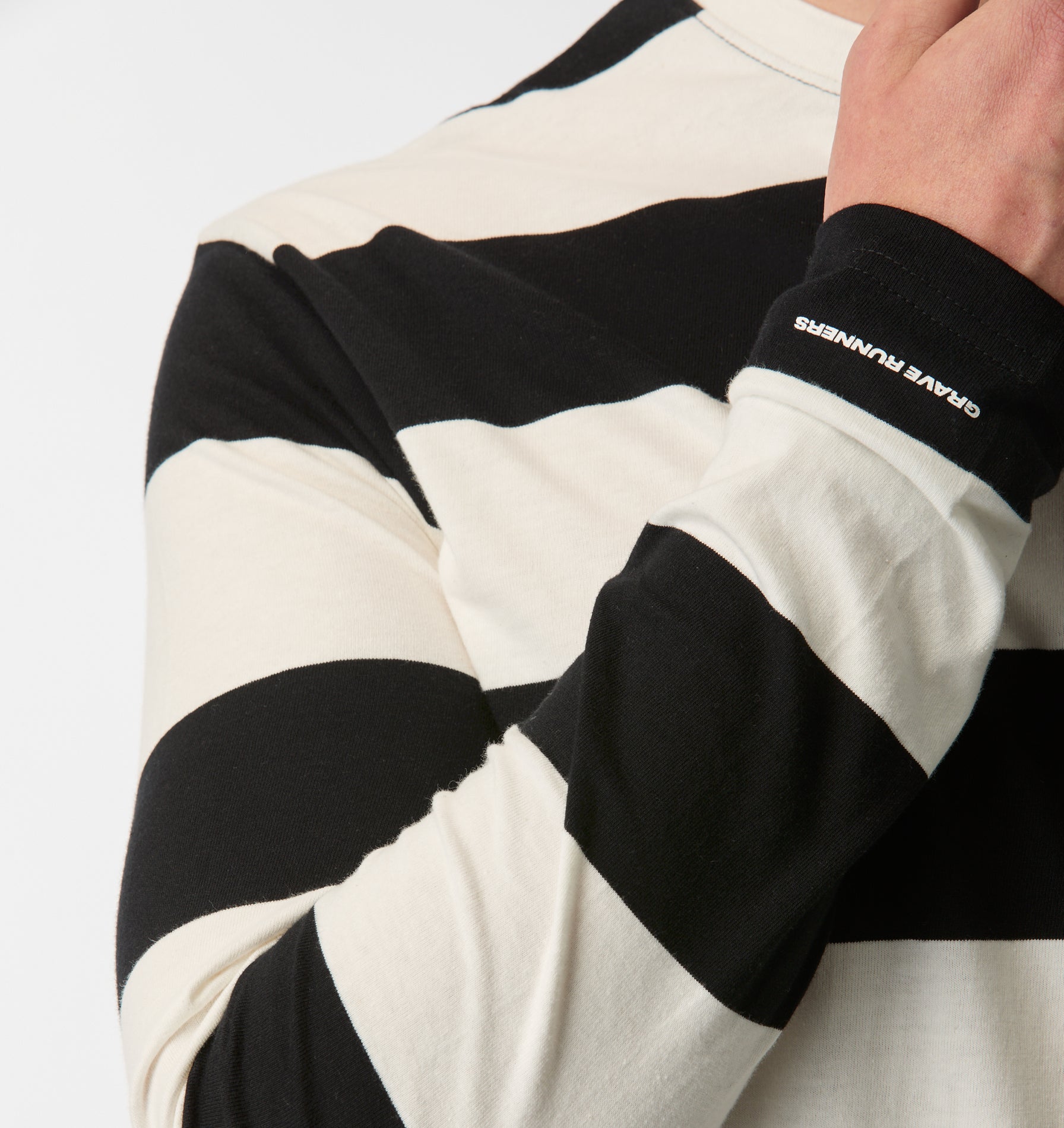 GR X ILU Stripe LS Tee - Black/White