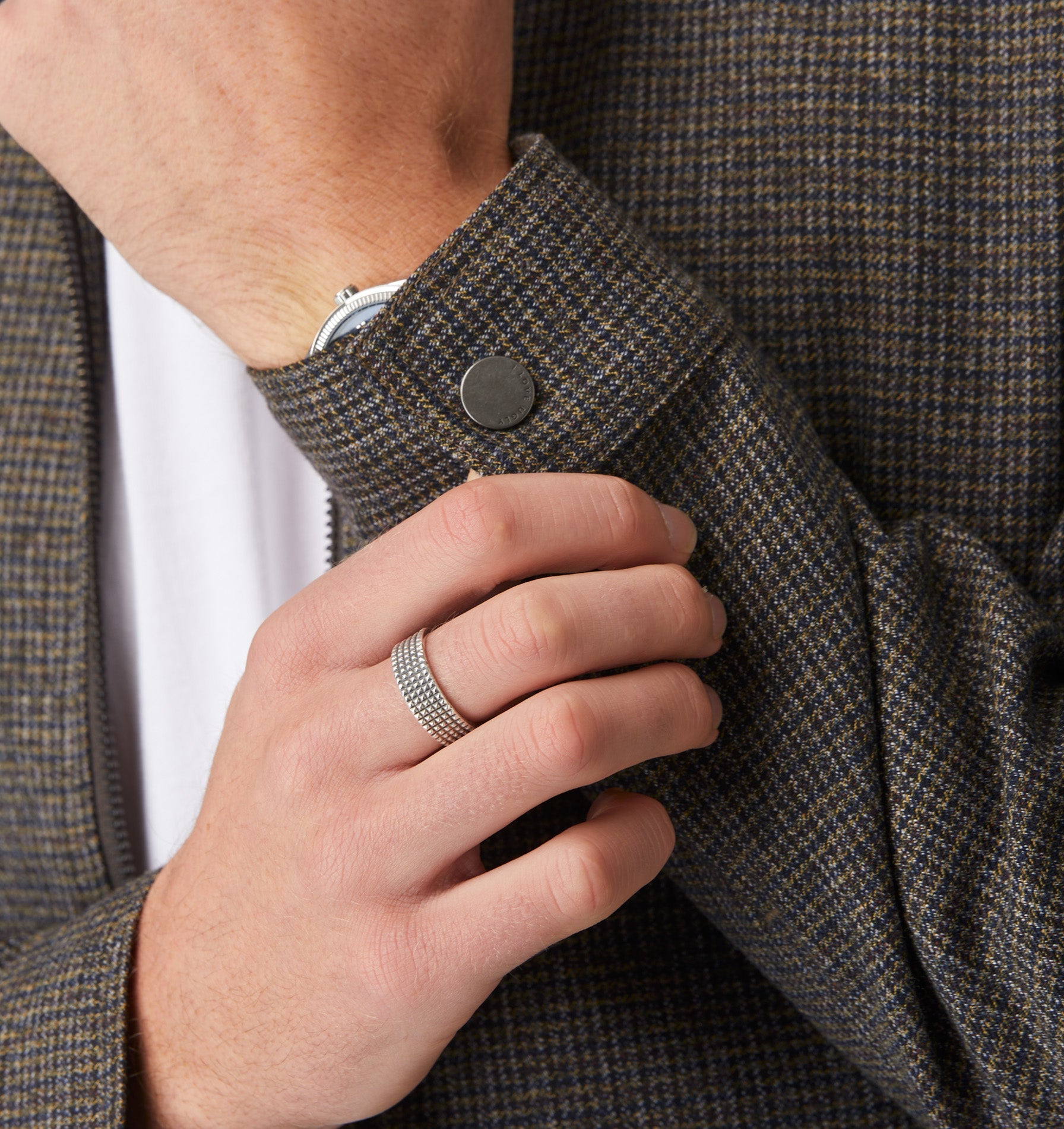 Wool Check Poker Jacket - Anchor Check