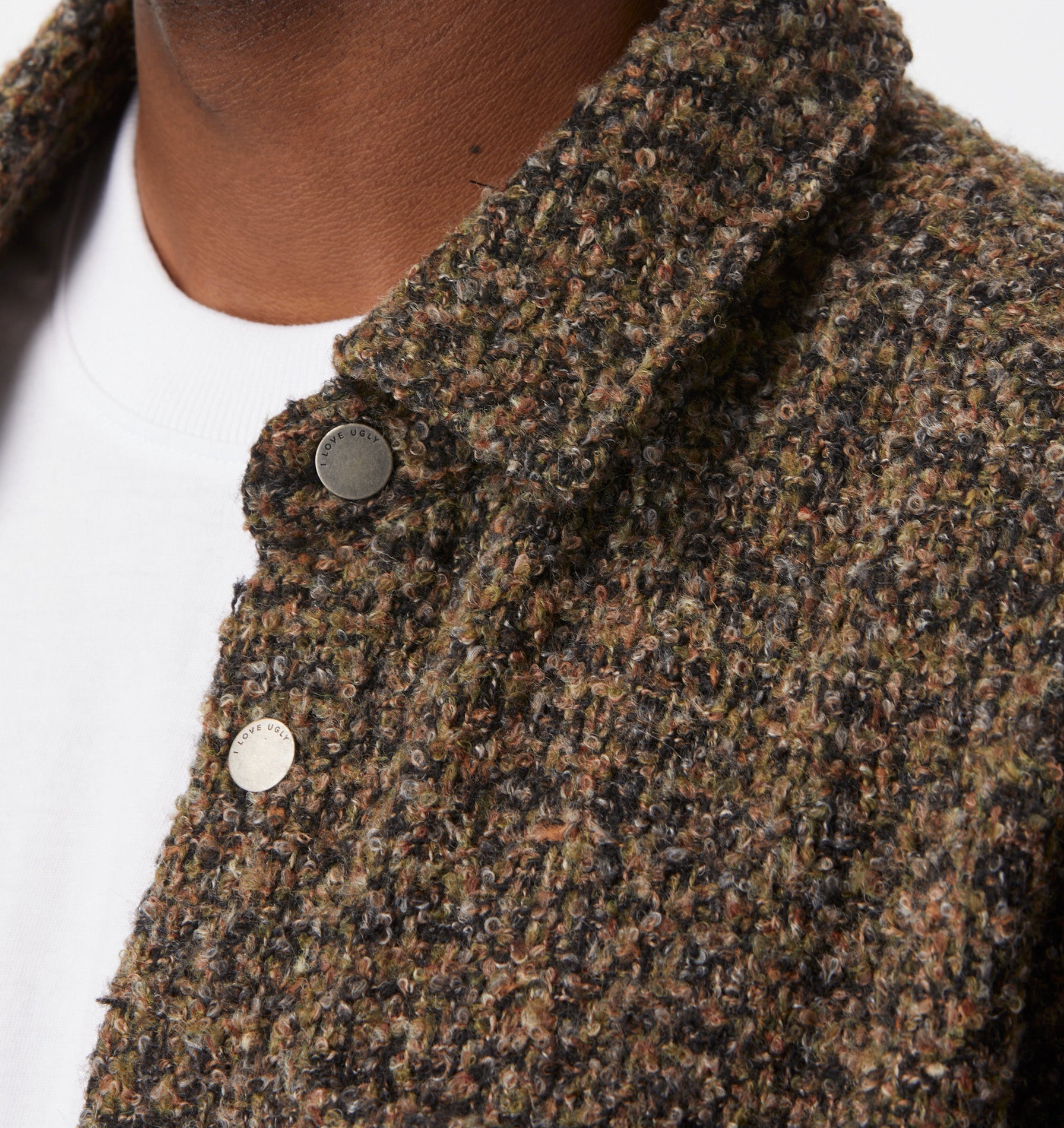 Boucle Overshirt - Khaki/Mocha